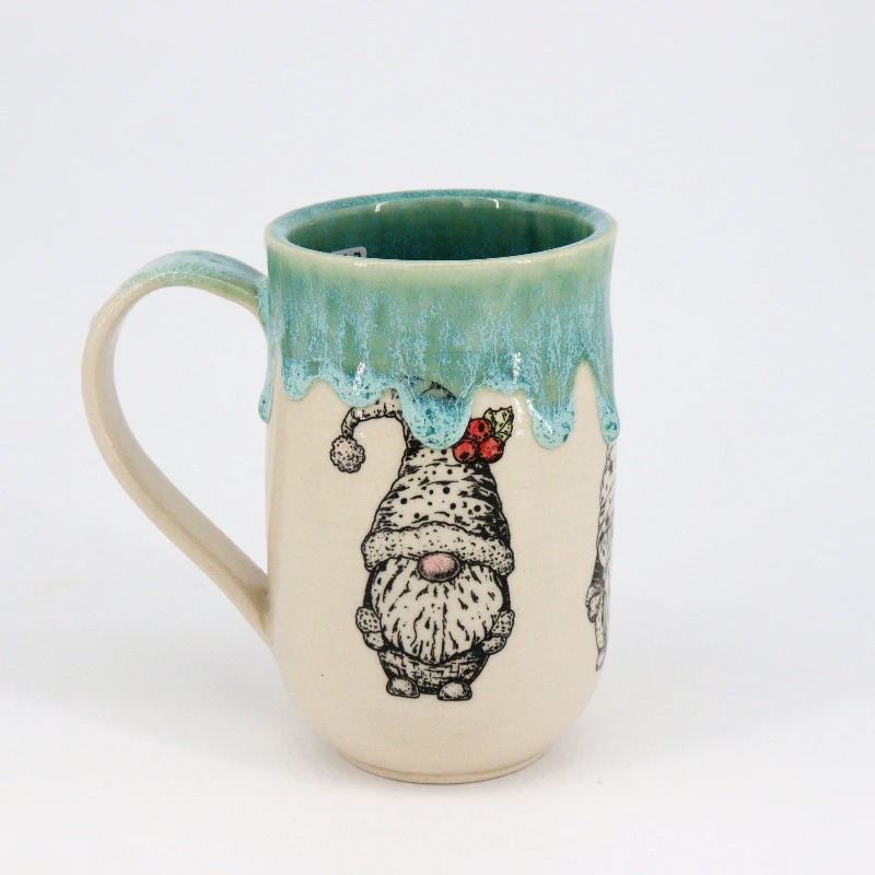 16oz Christmas Gnome Ceramic Mug - Image 2