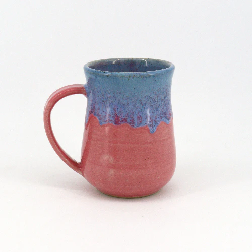 16oz Pink and Blue Ceramic Mug - Image 2