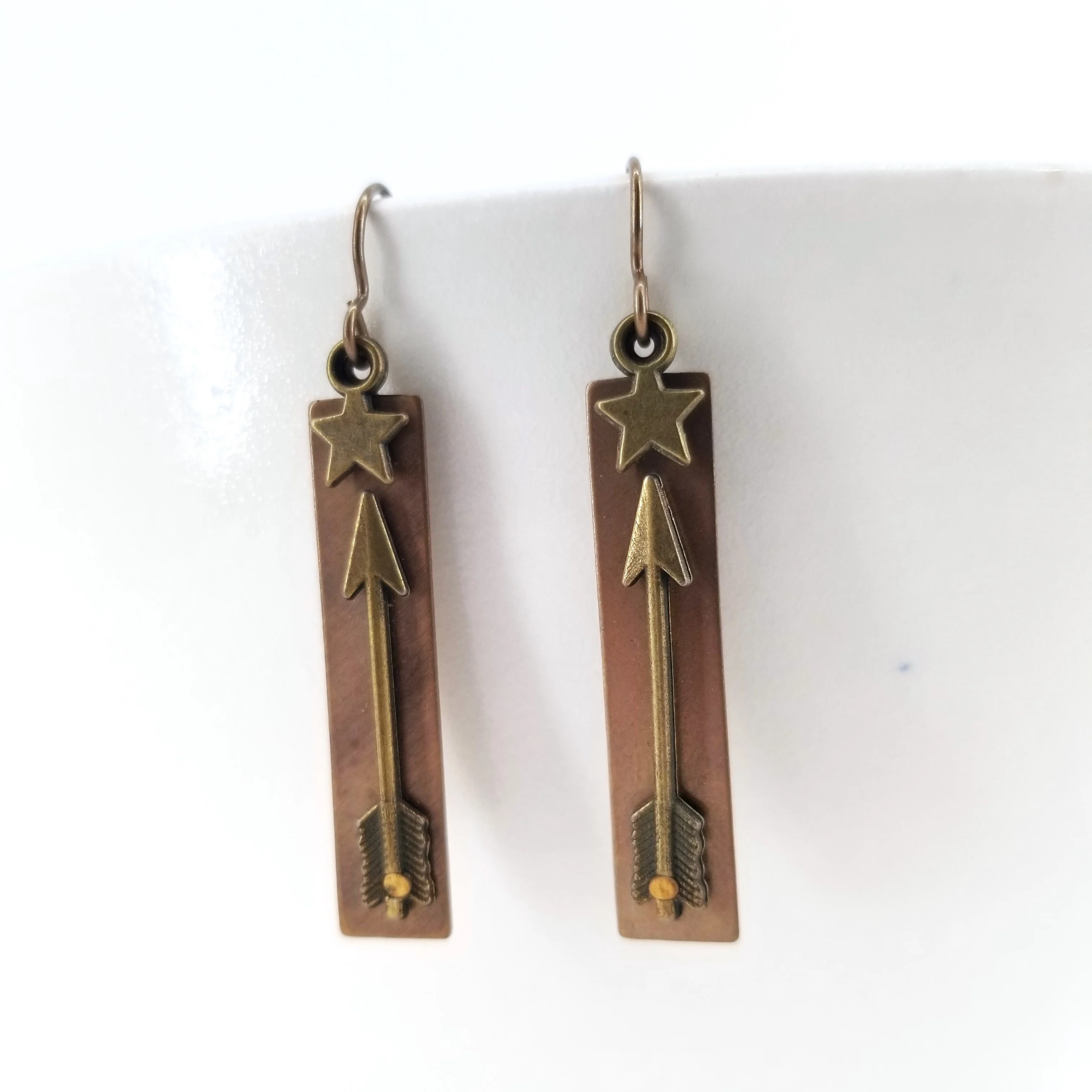 'Aim For The Stars' Riveted Arrow Earrings