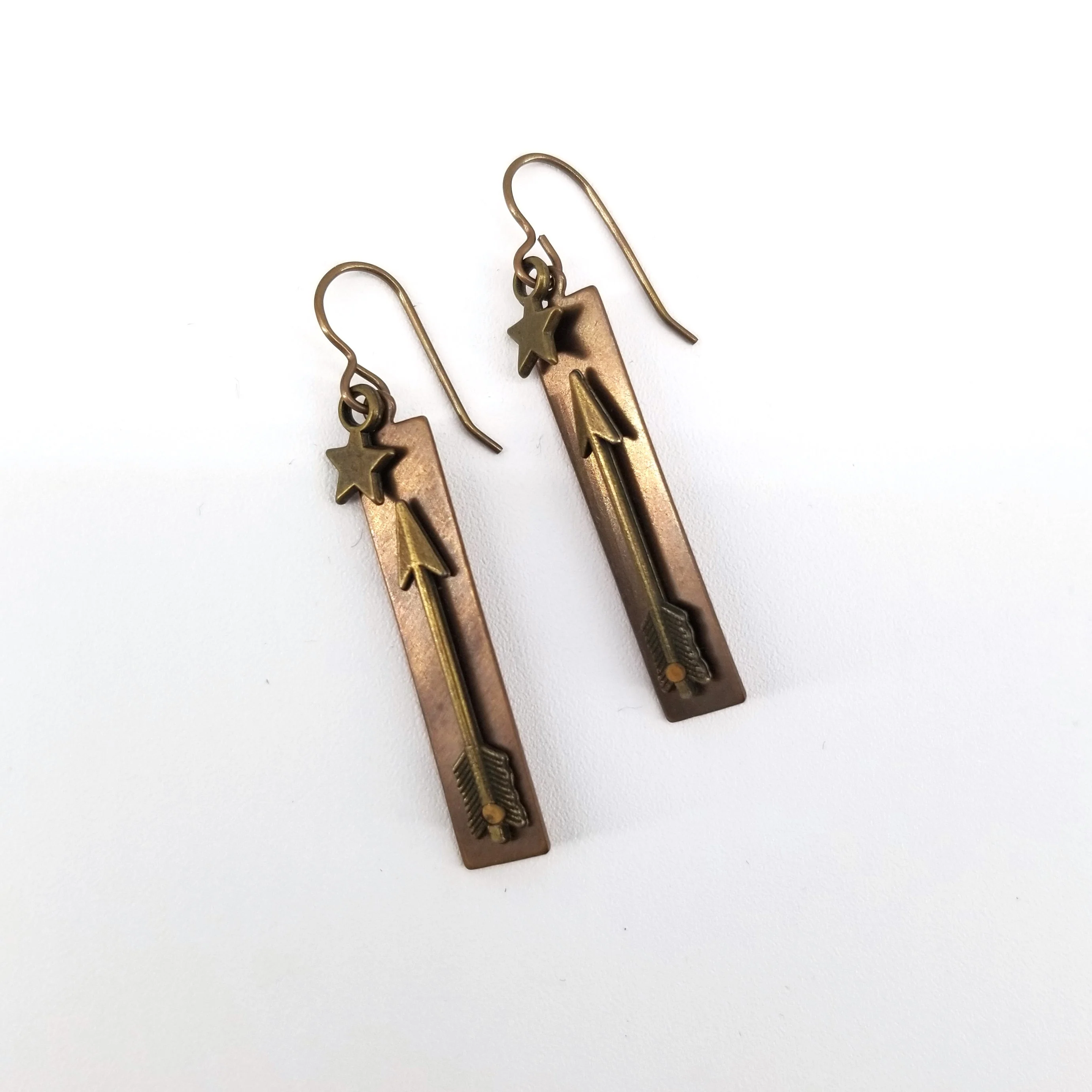 'Aim For The Stars' Riveted Arrow Earrings - Image 2