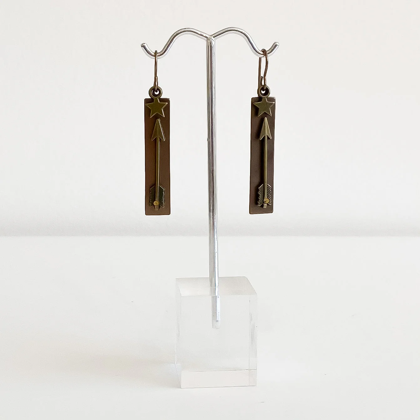 'Aim For The Stars' Riveted Arrow Earrings - Image 3