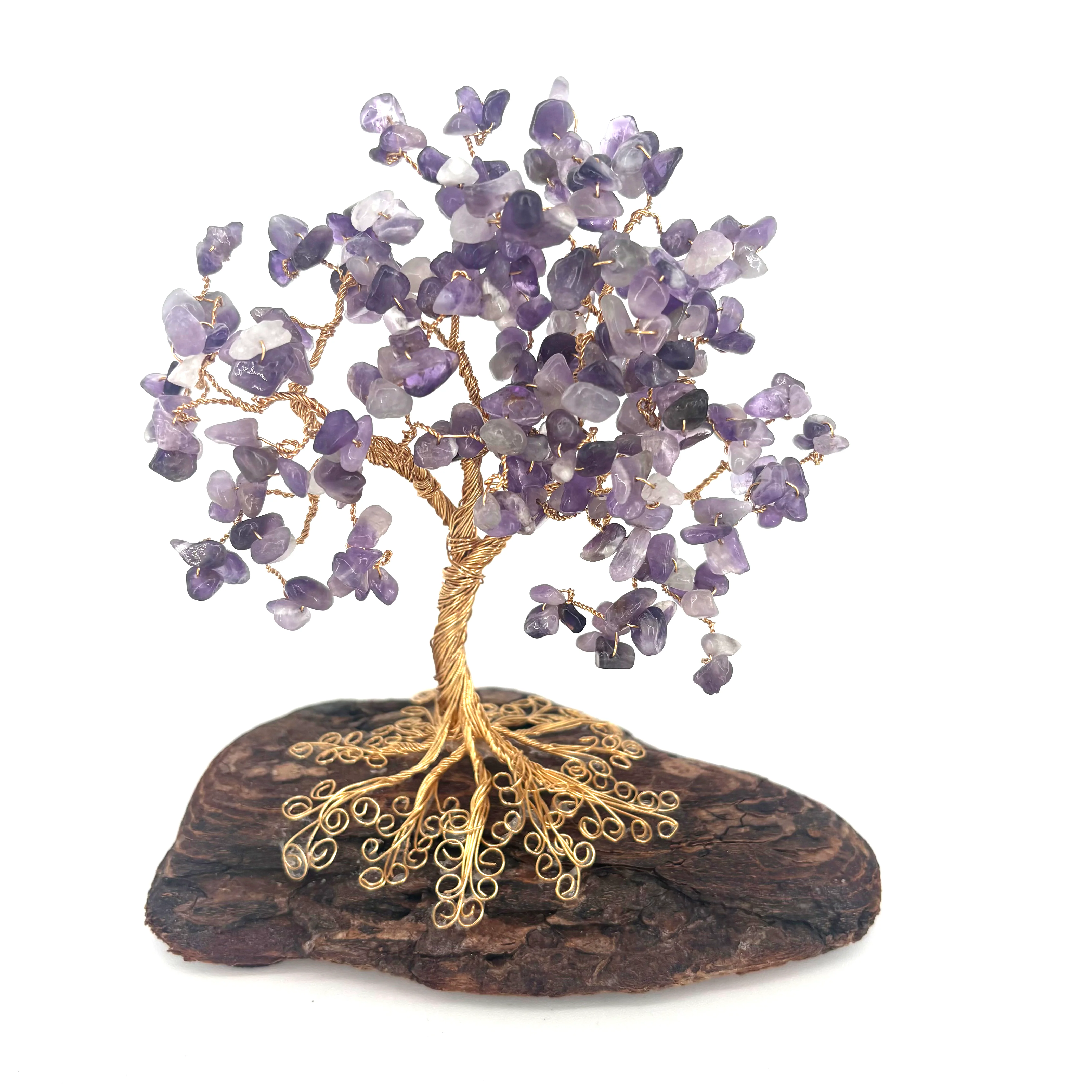 Amethyst on Driftwood Bonsai