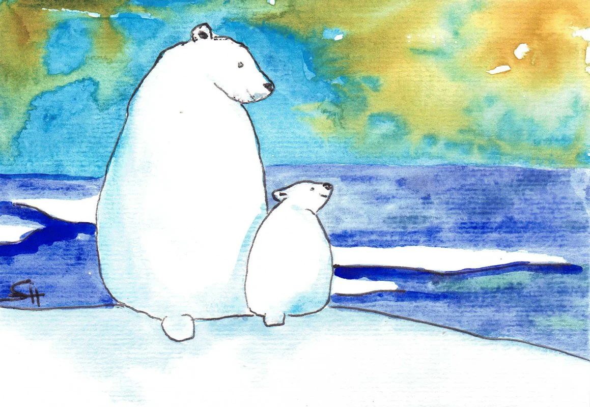 'Animal Series' 5 x 7 Original Art Cards by Sabine Hahnel - Image 3