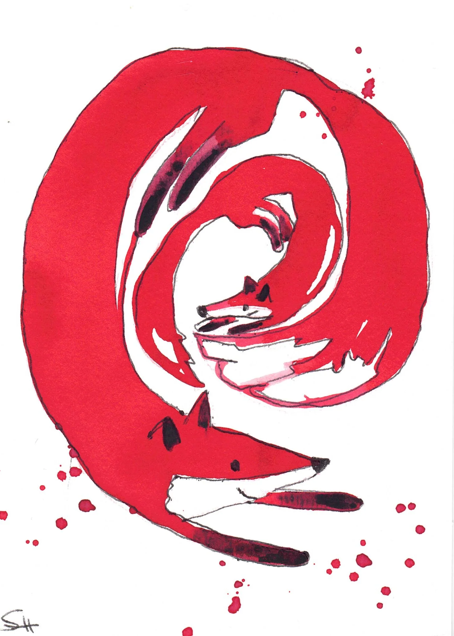 'Animal Series' 5 x 7 Original Art Cards by Sabine Hahnel - Image 4