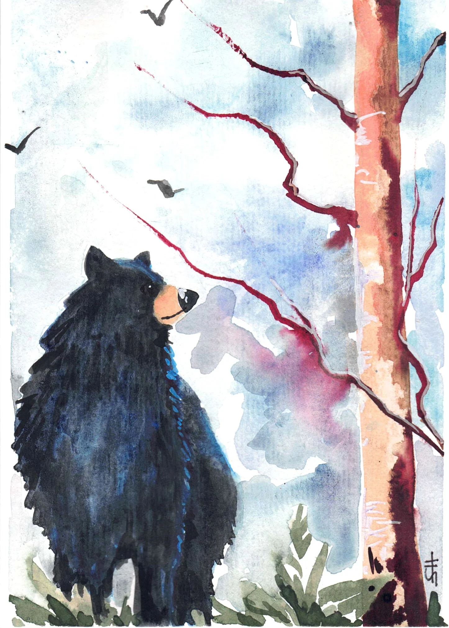 'Animal Series' 5 x 7 Original Art Cards by Sabine Hahnel - Image 5