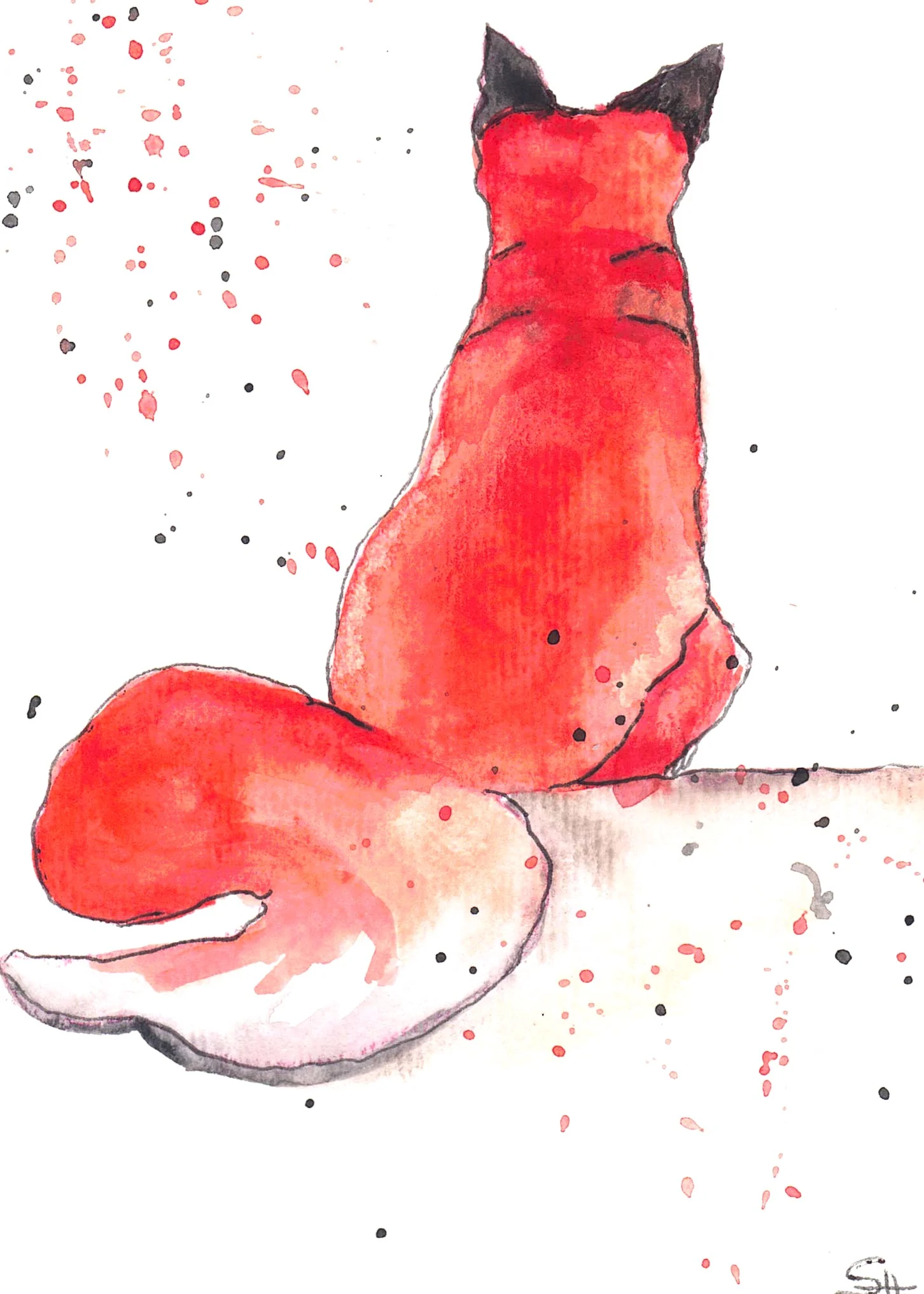 'Animal Series' 5 x 7 Original Art Cards by Sabine Hahnel - Image 8