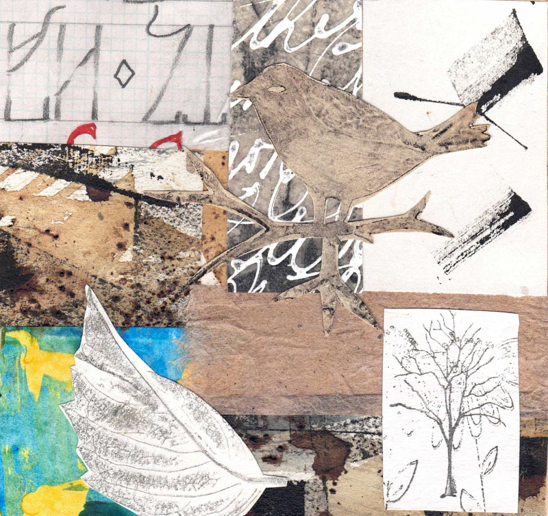 'Bird Series' Handmade Collage Card - Image 10