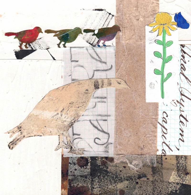 'Bird Series' Handmade Collage Card - Image 5