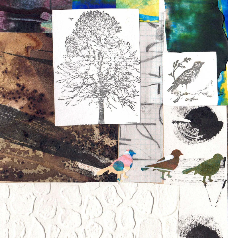 'Bird Series' Handmade Collage Card - Image 7