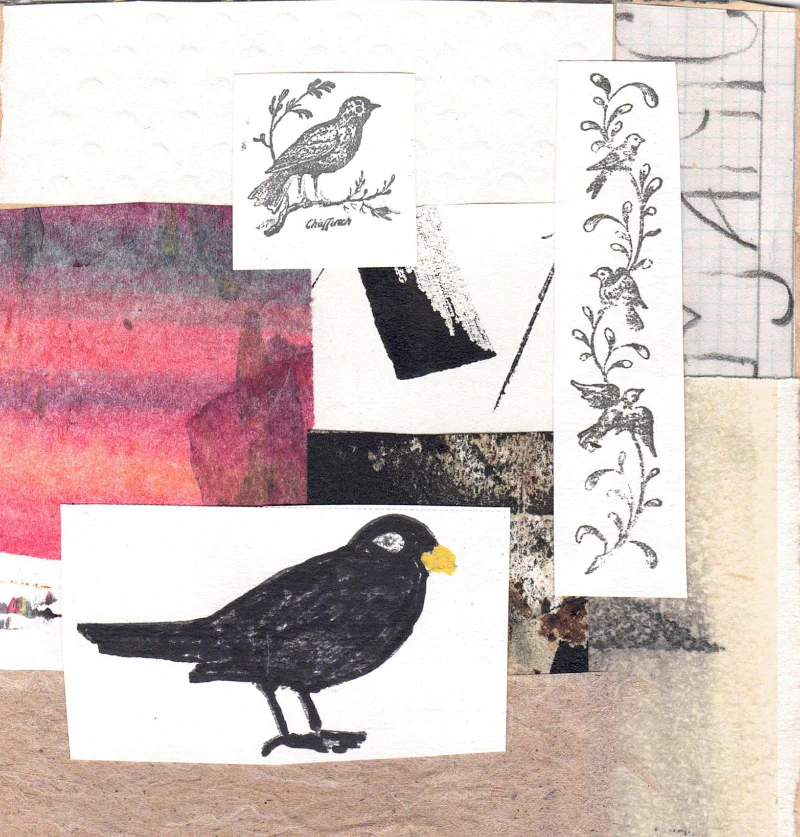 'Bird Series' Handmade Collage Card - Image 9