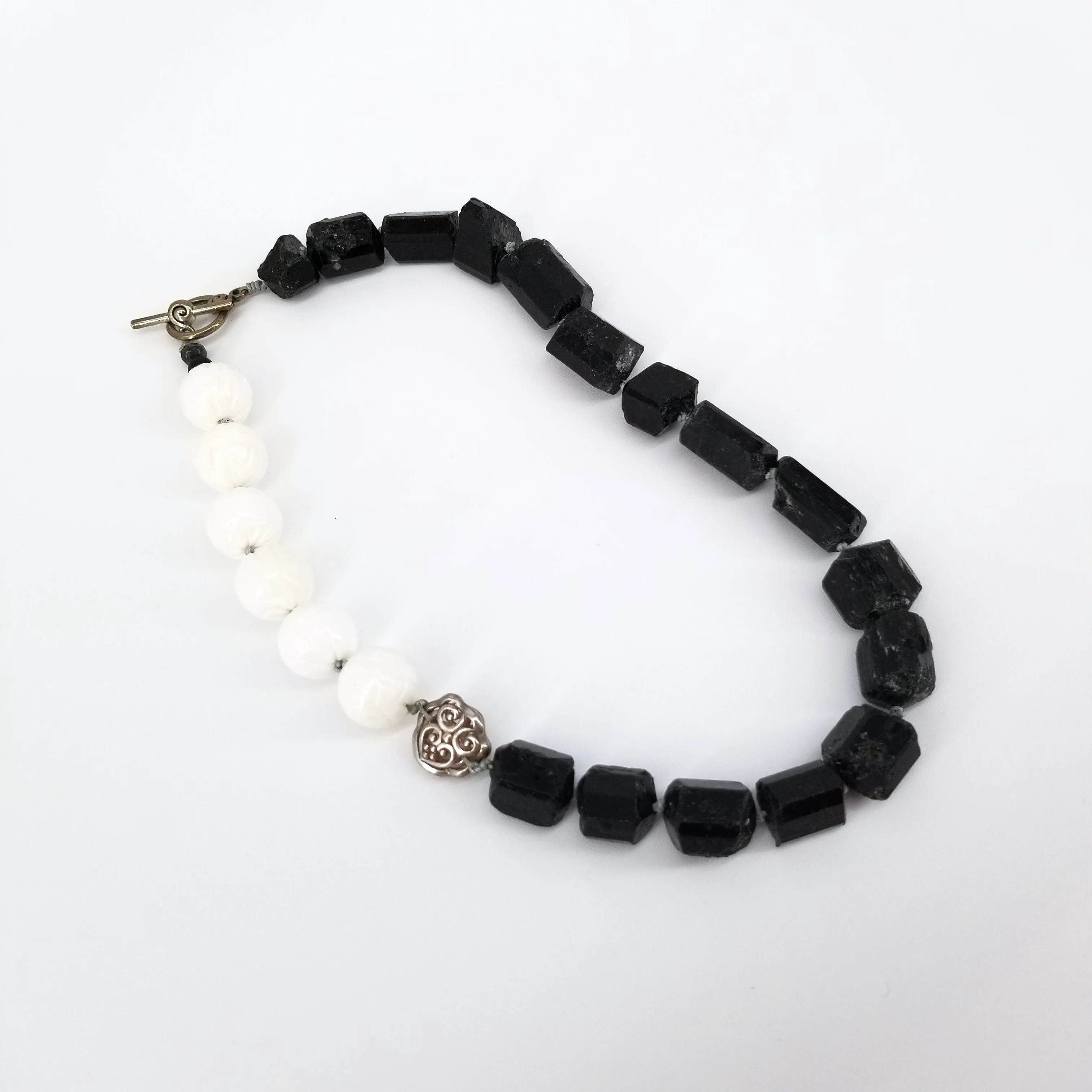 'Pema' Black and White Necklace