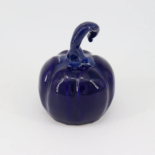 Blue Ceramic Pumpkin - Image 2