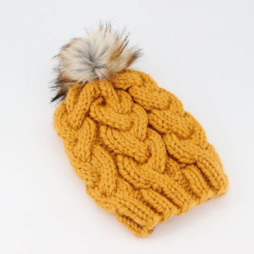 Hand Knit Cable Knit Adult Toque - Image 2
