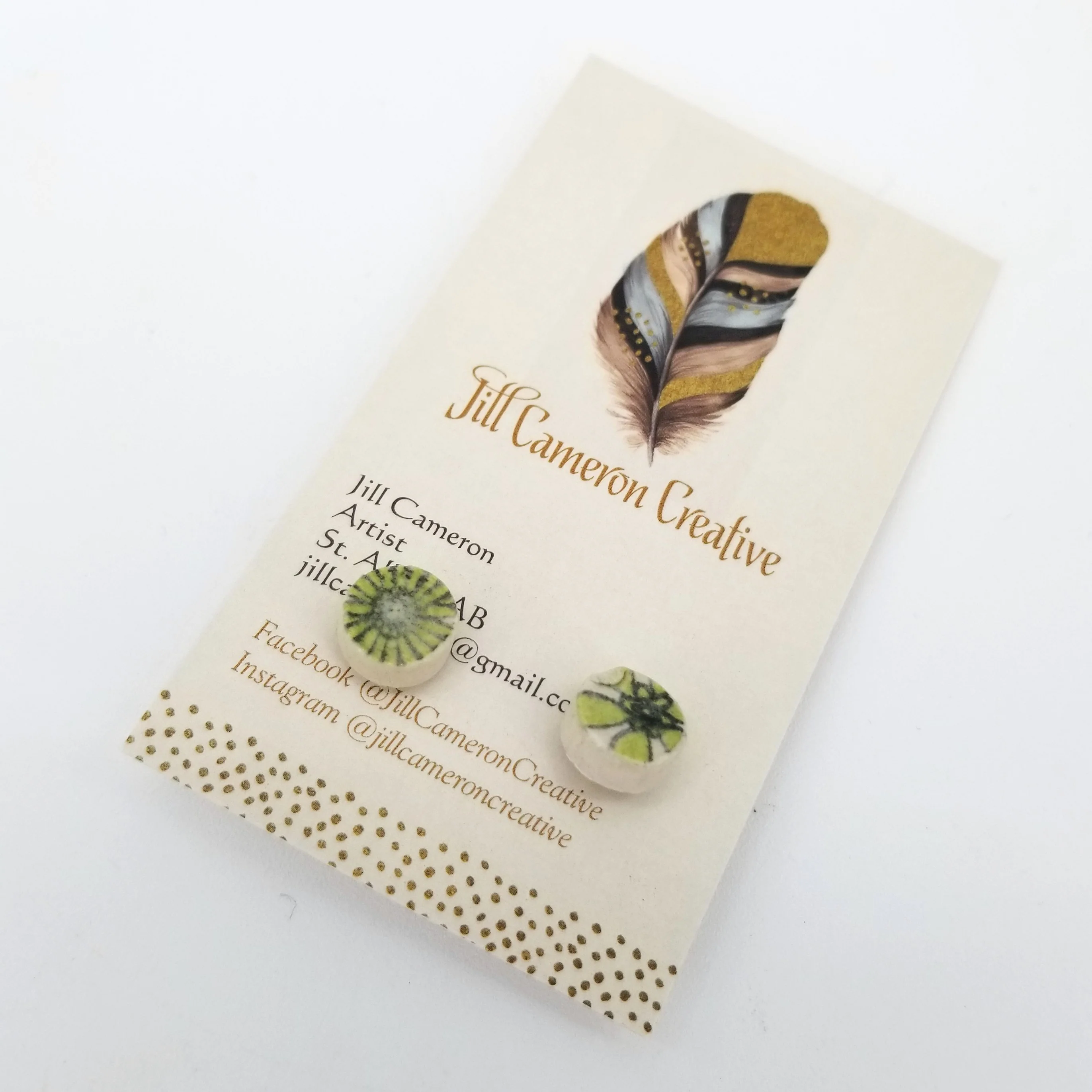 Porcelain Stud Earrings - Image 2