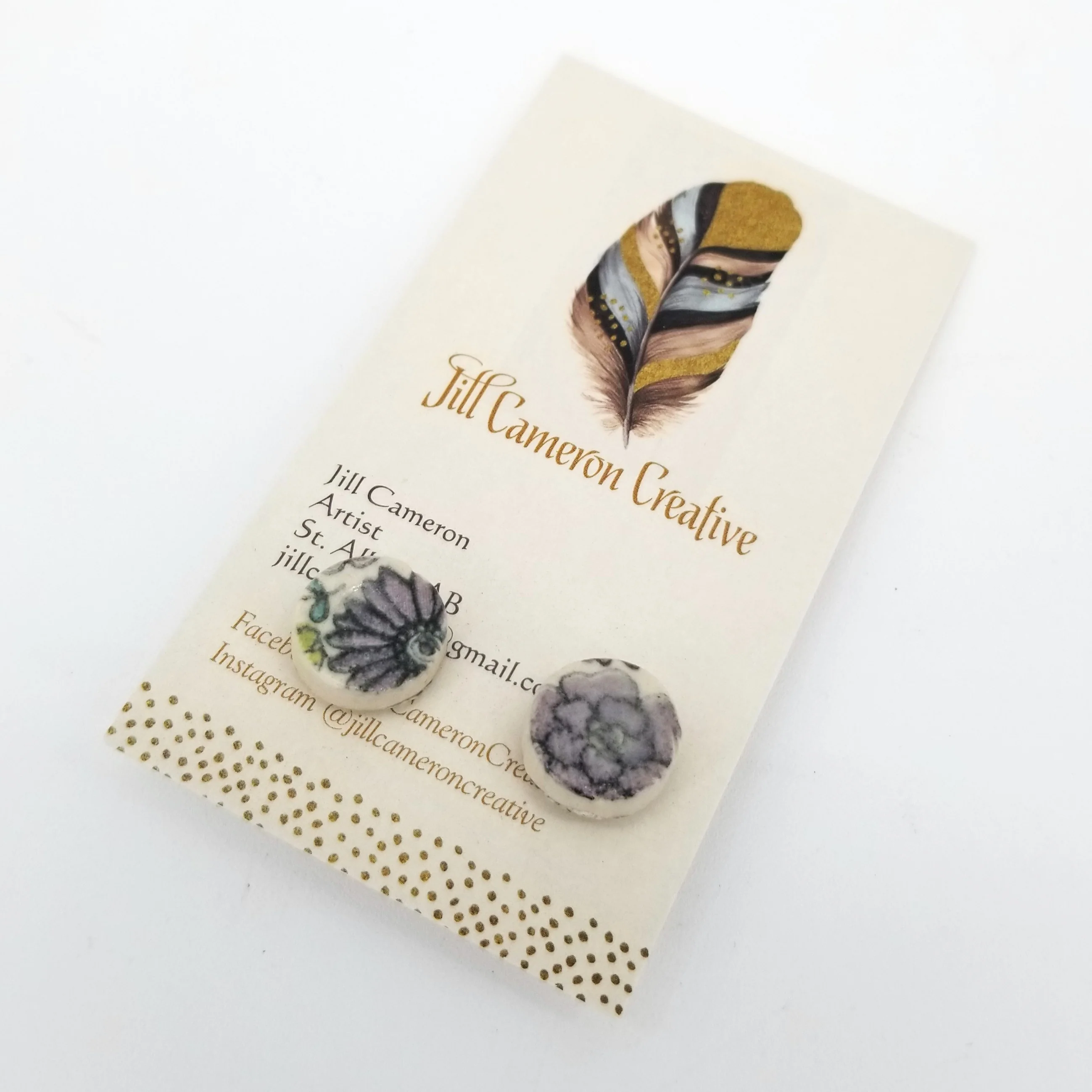 Porcelain Stud Earrings - Image 4