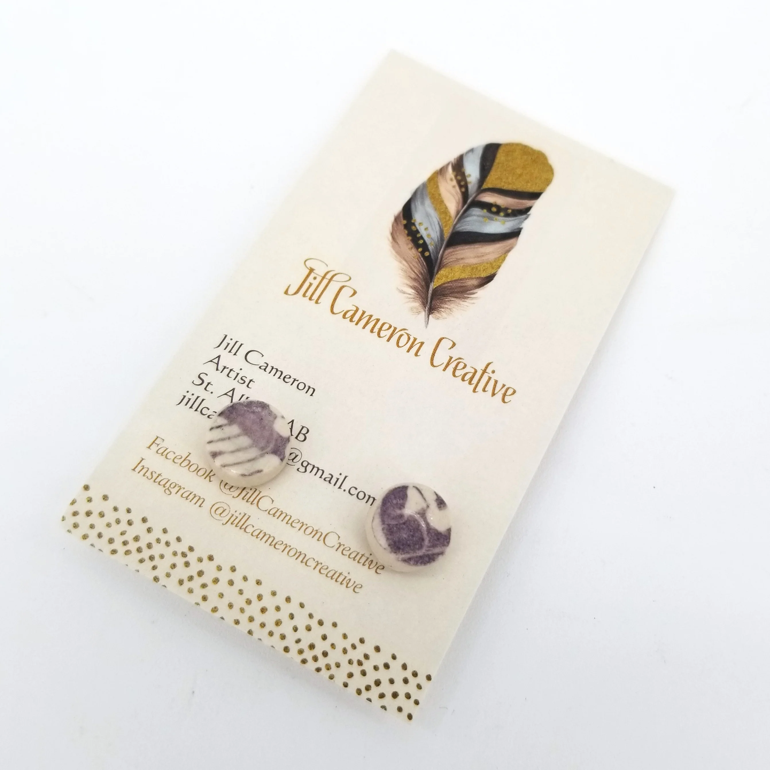 Porcelain Stud Earrings - Image 5