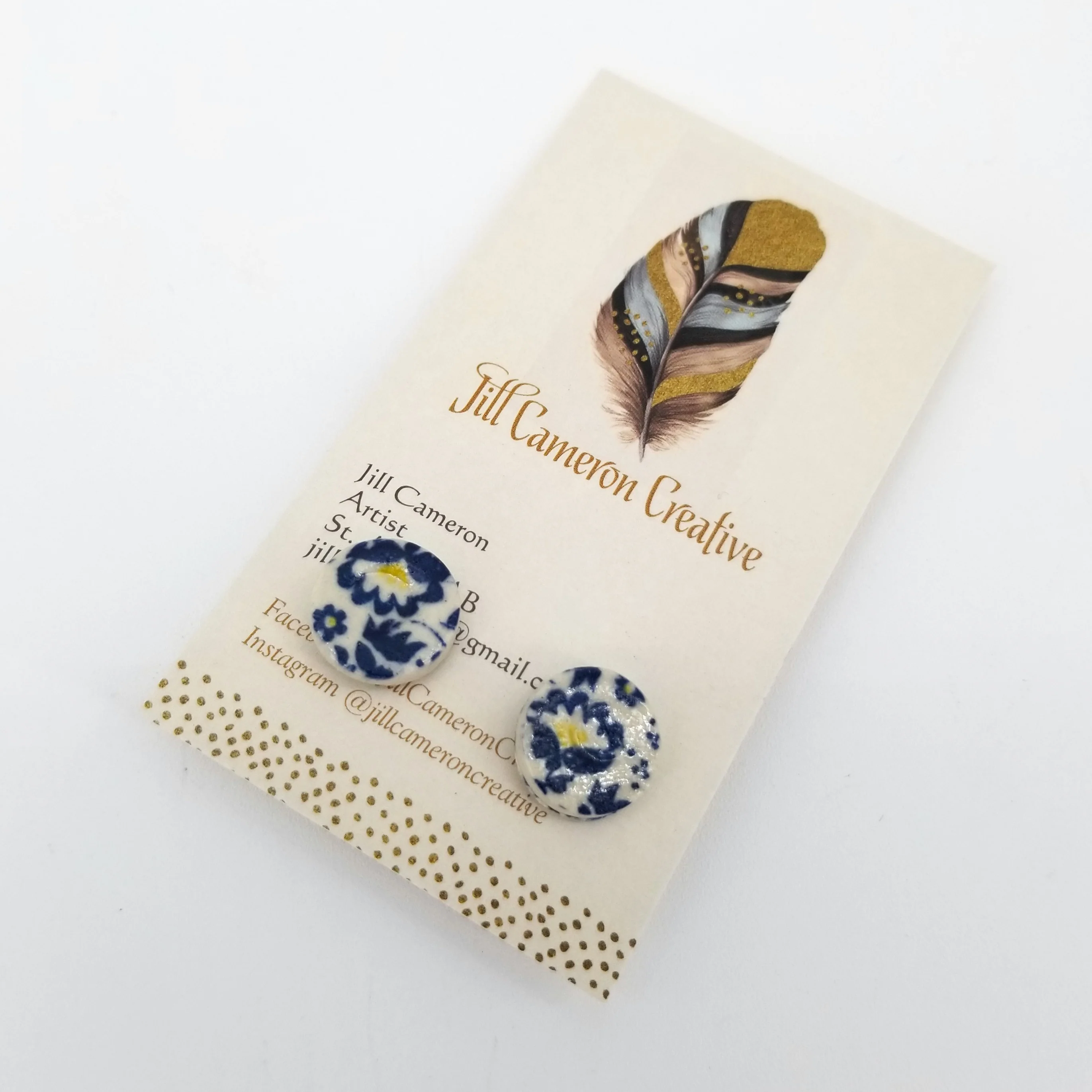 Porcelain Stud Earrings - Image 7