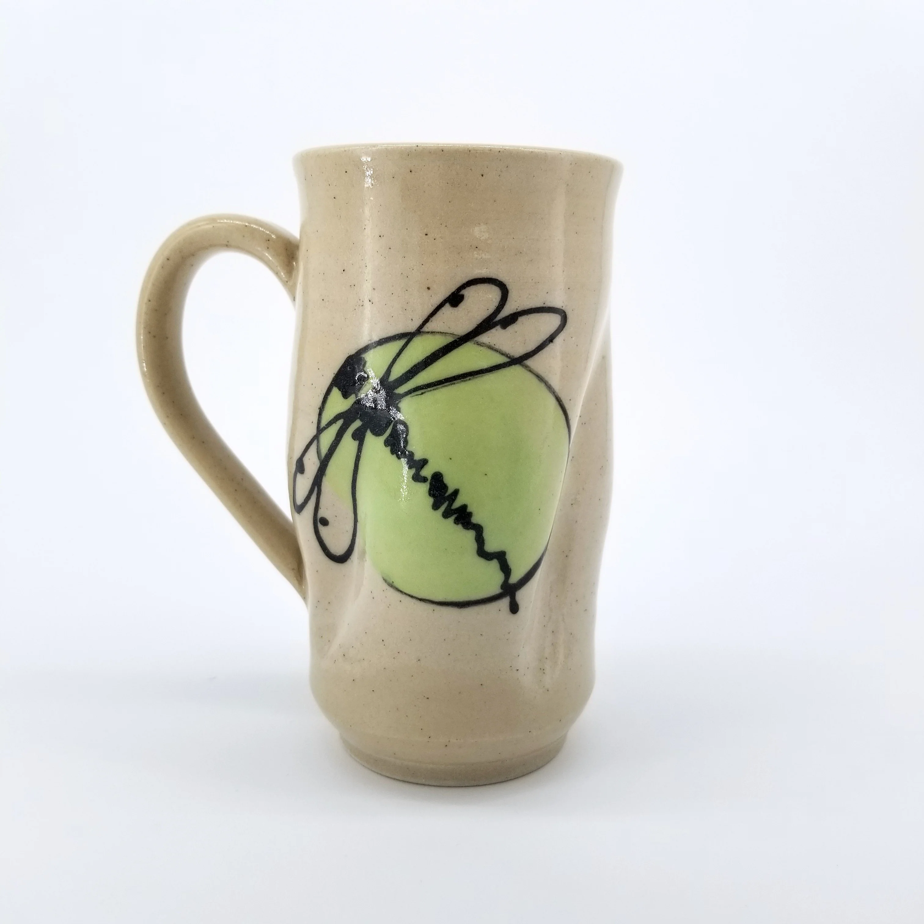 Colourful Handmade Mugs with Dragonfly Decoration - Image 3