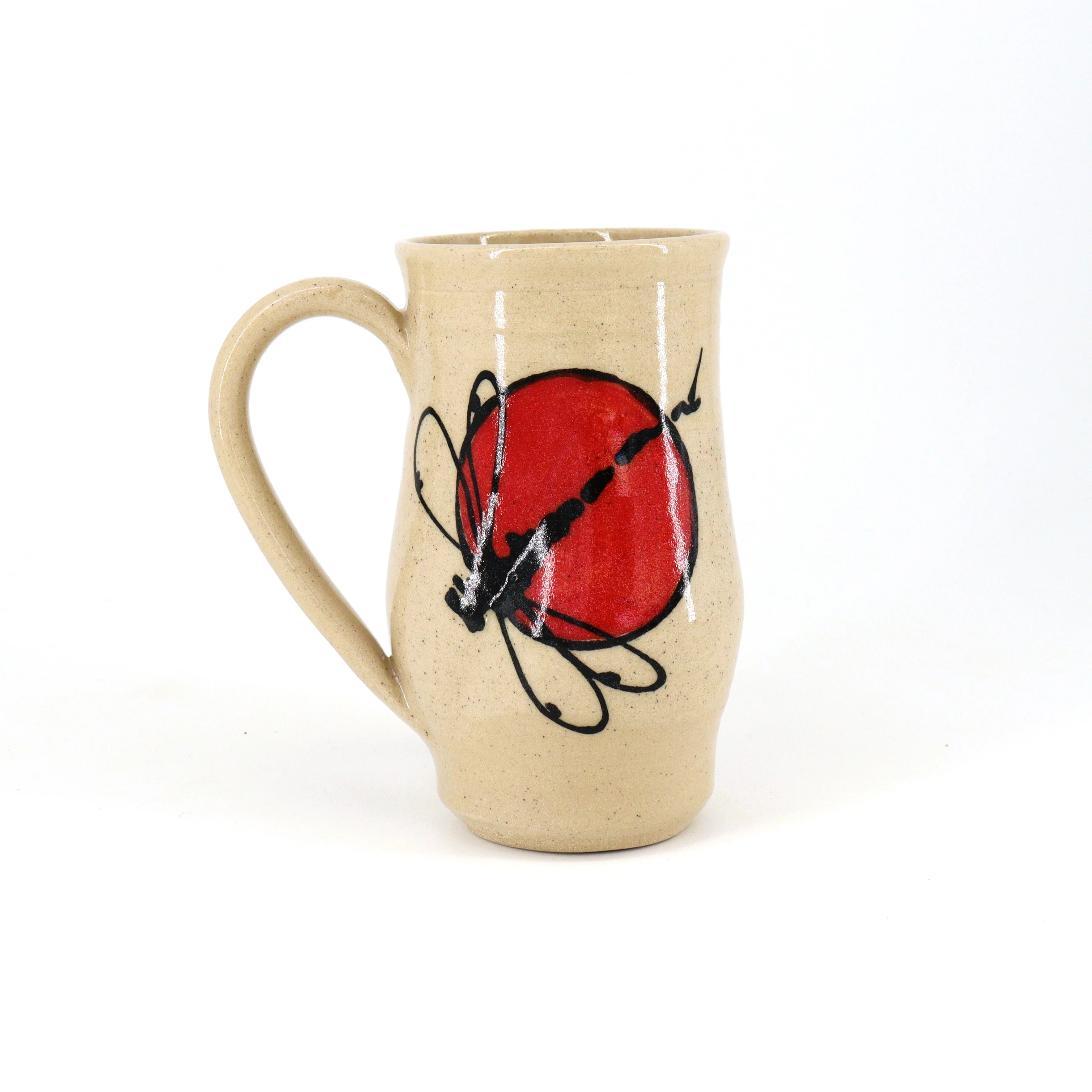 Colourful Handmade Mugs with Dragonfly Decoration - Image 5