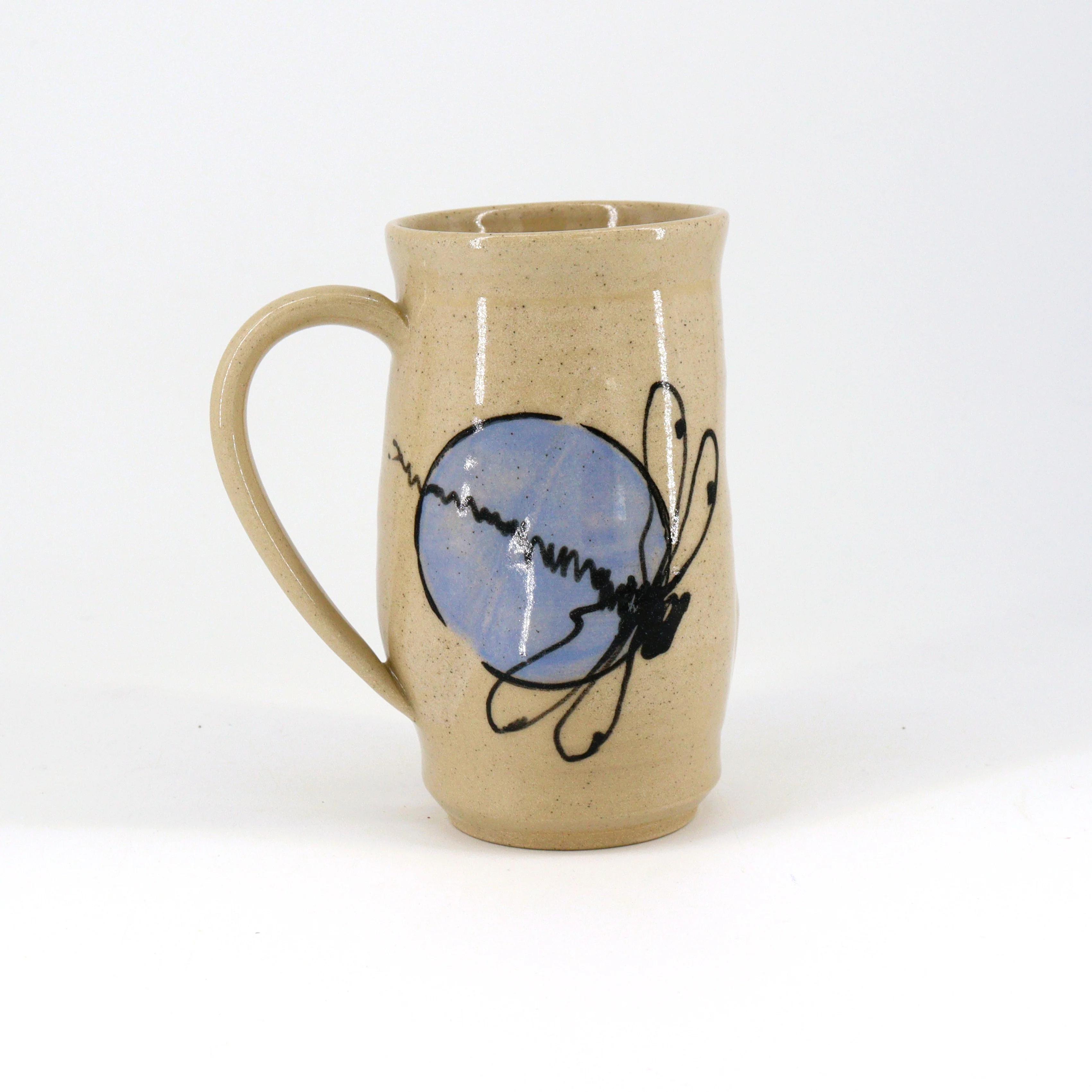 Colourful Handmade Mugs with Dragonfly Decoration - Image 6