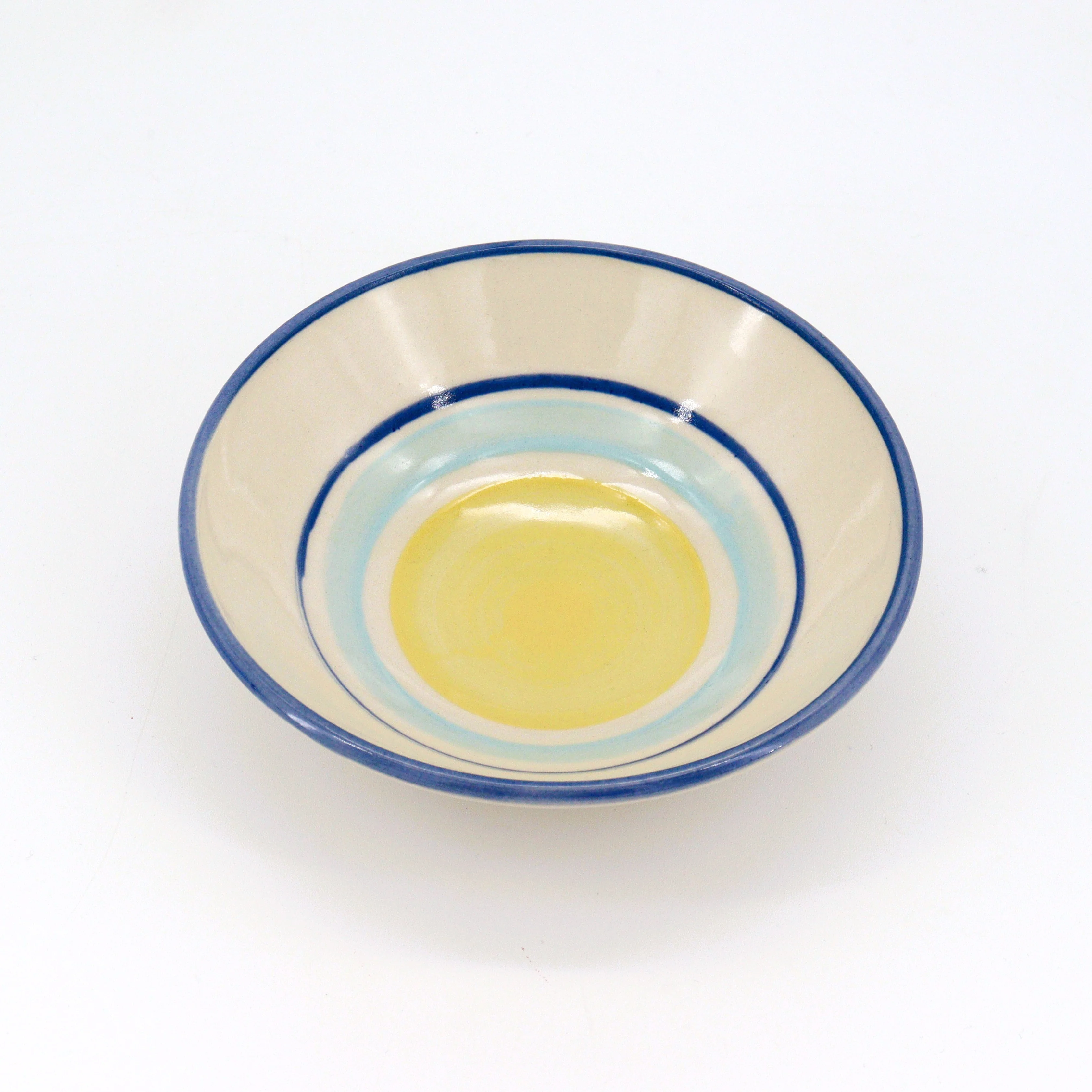 Contemporary Small Blue & Yellow Bowl - Image 2