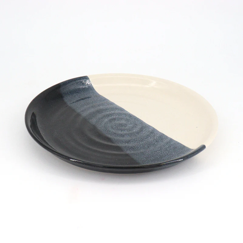 Black & White Ceramic Plate - Image 2