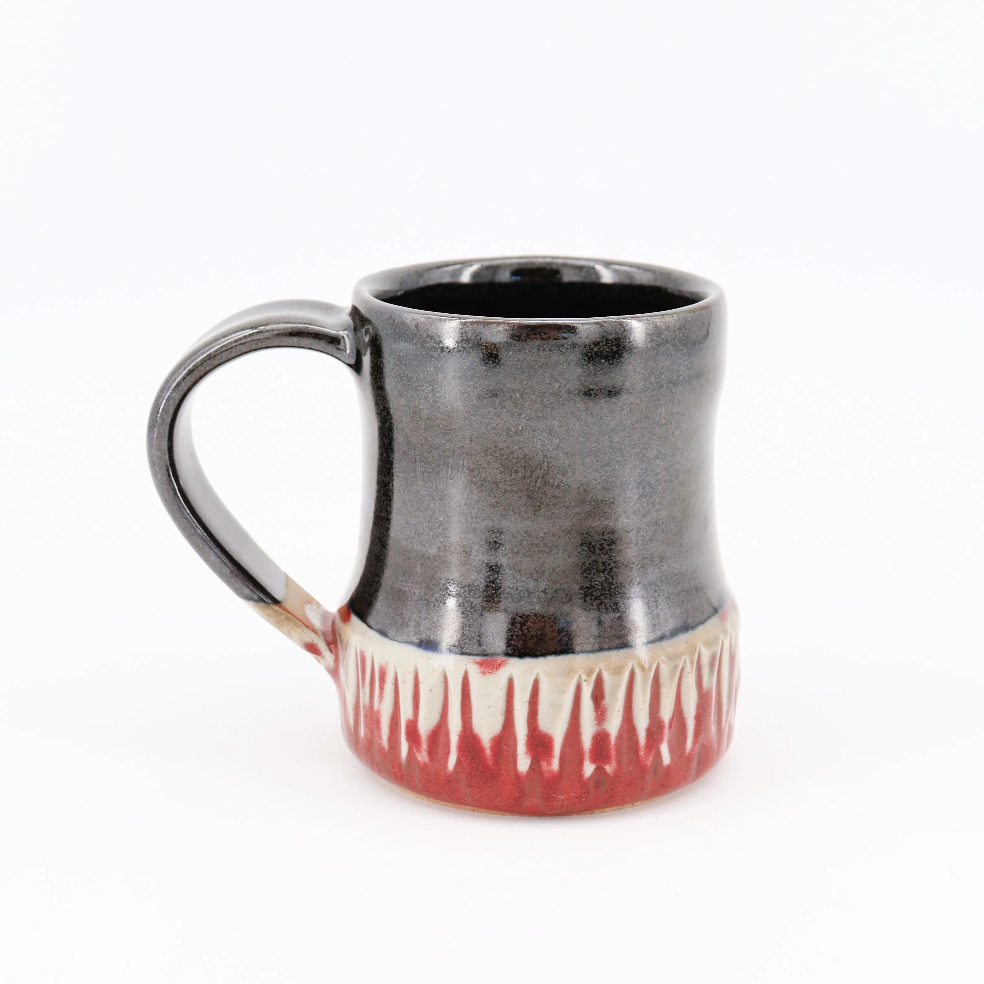 Handmade Mug with Carved Decoration - Image 2