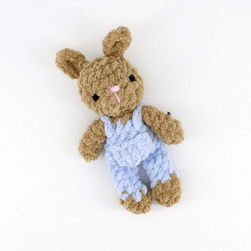 Crocheted Bunny in Overalls Stuffie