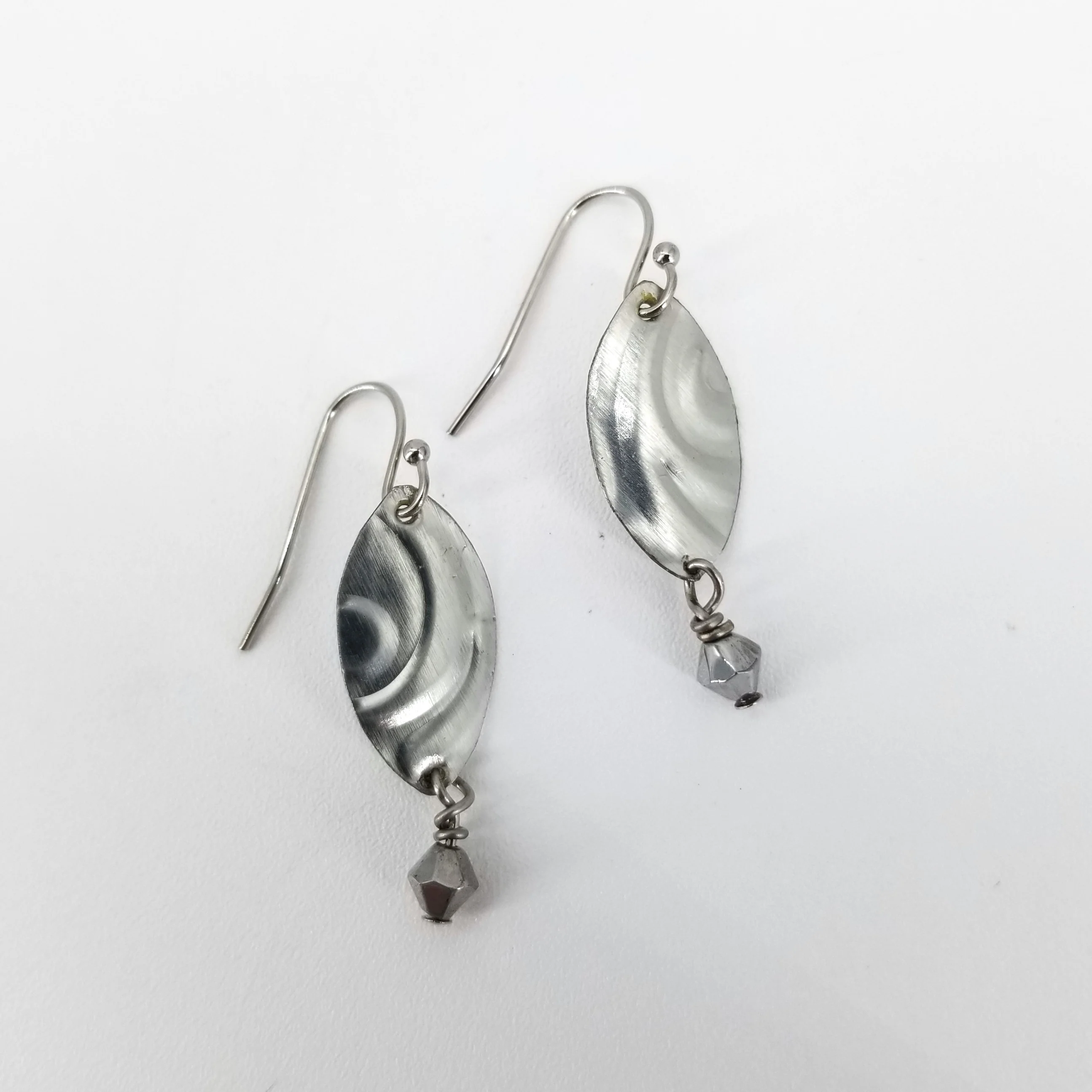 Upcycled Biscuit Box Dangle Earrings Assorted Shapes - Image 4
