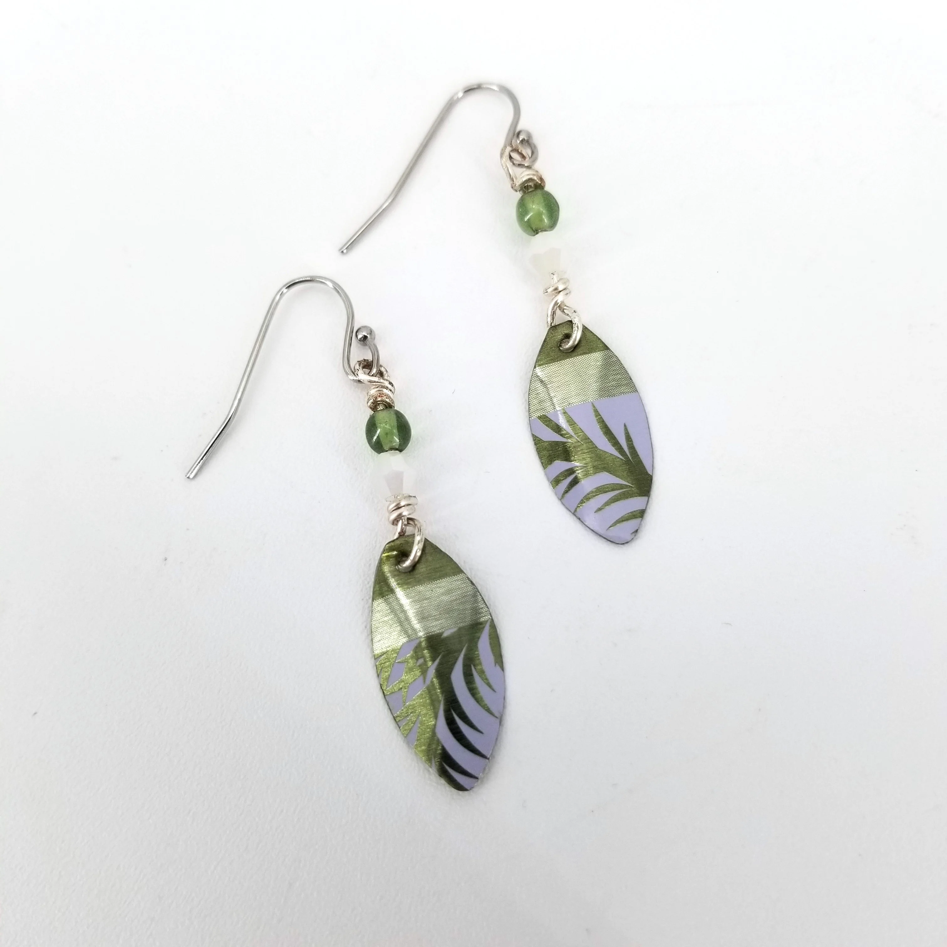 Upcycled Biscuit Box Dangle Earrings Assorted Shapes - Image 5
