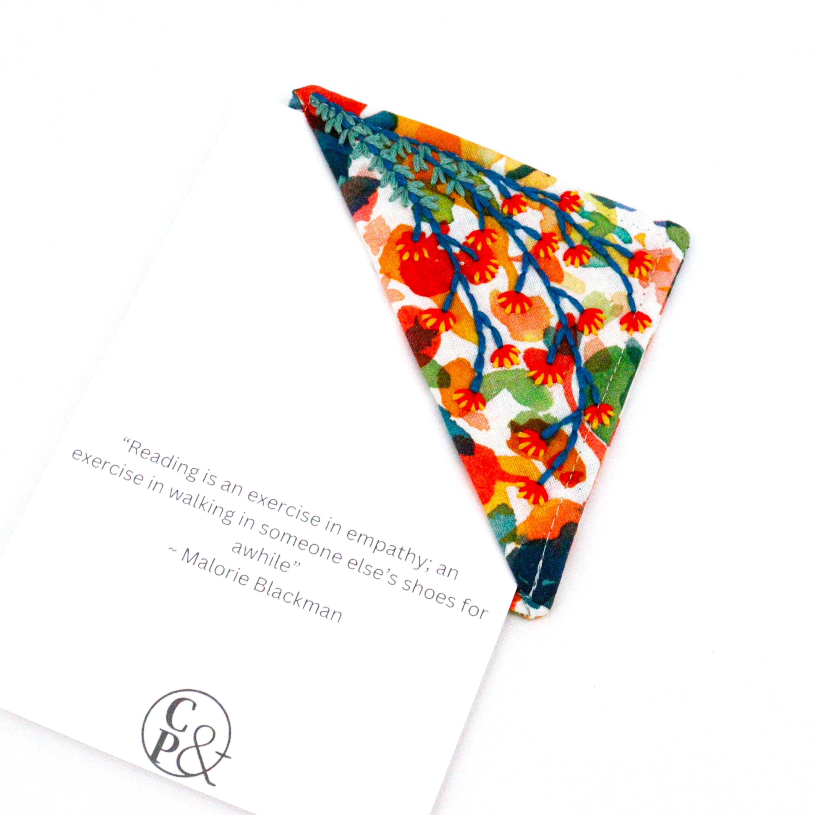 Embroidered Fabric Bookmark Corners - Image 10