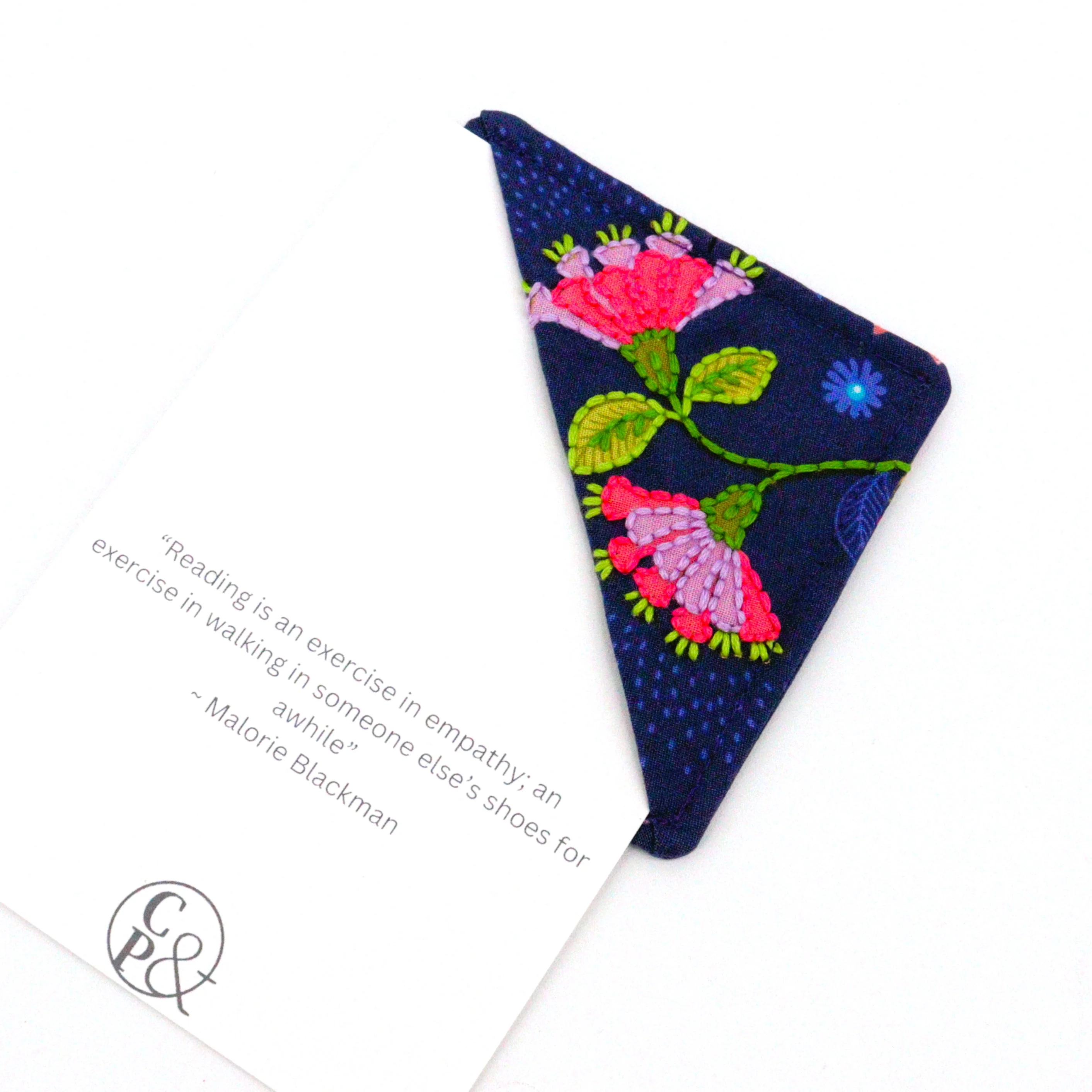 Embroidered Fabric Bookmark Corners - Image 11