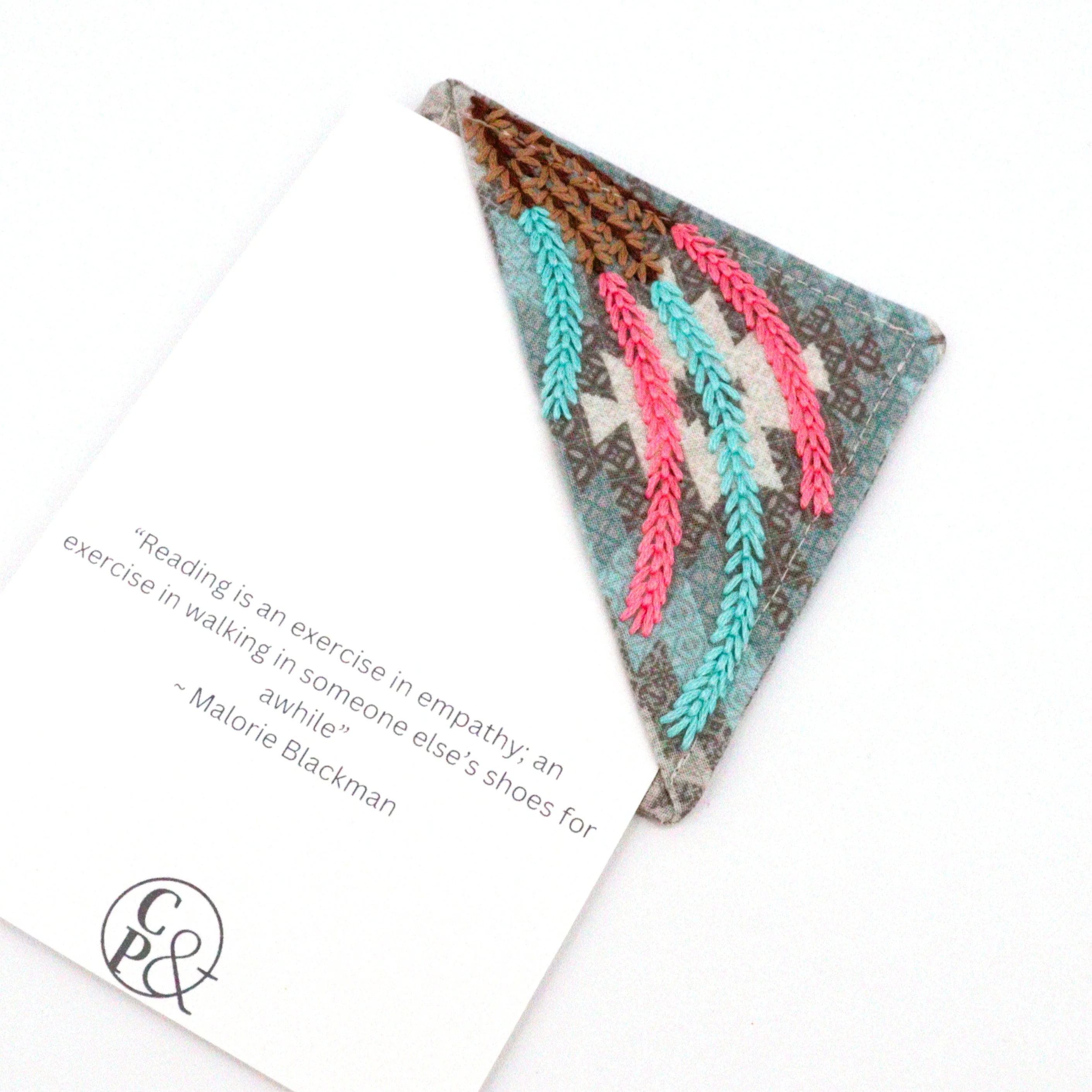 Embroidered Fabric Bookmark Corners - Image 12