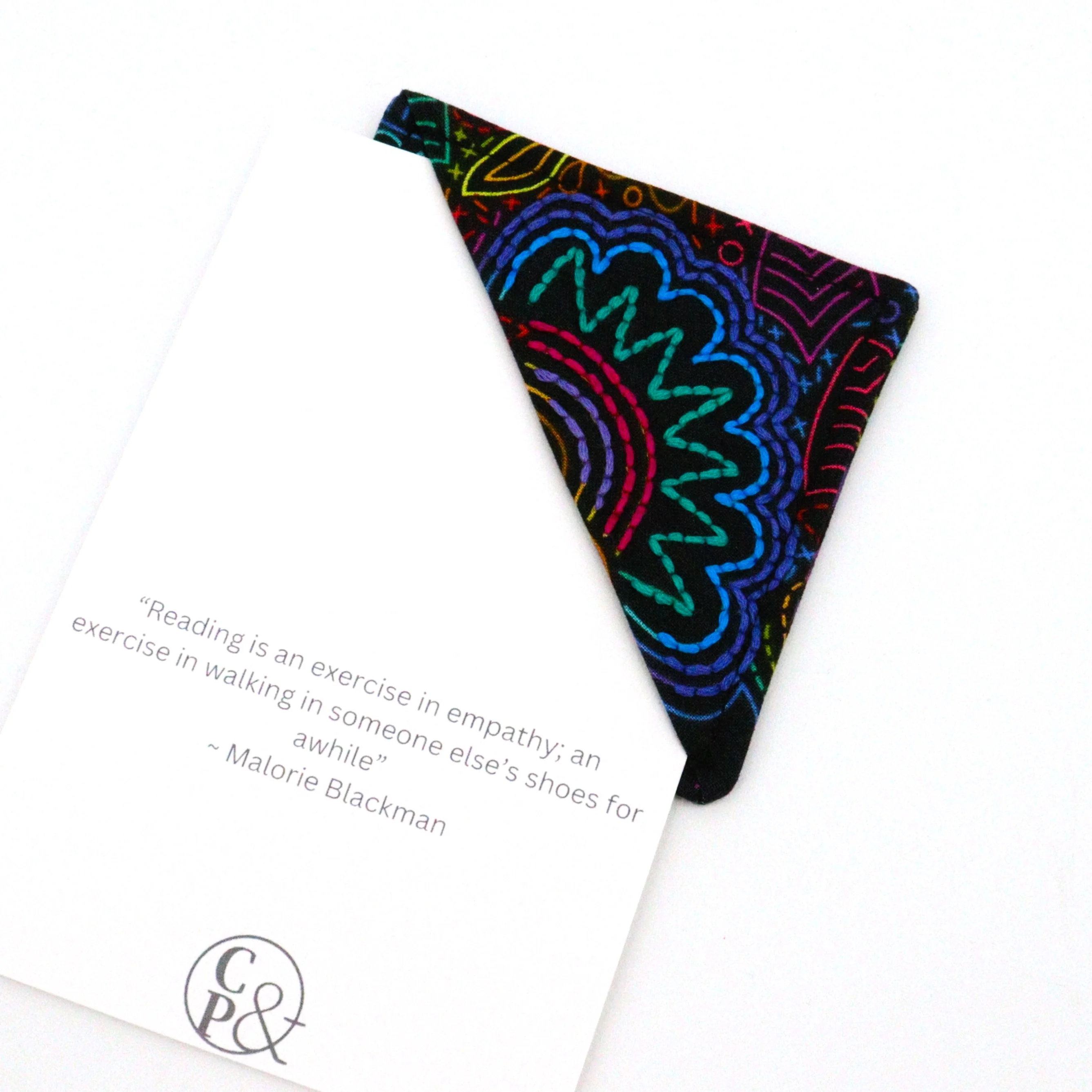 Embroidered Fabric Bookmark Corners - Image 13