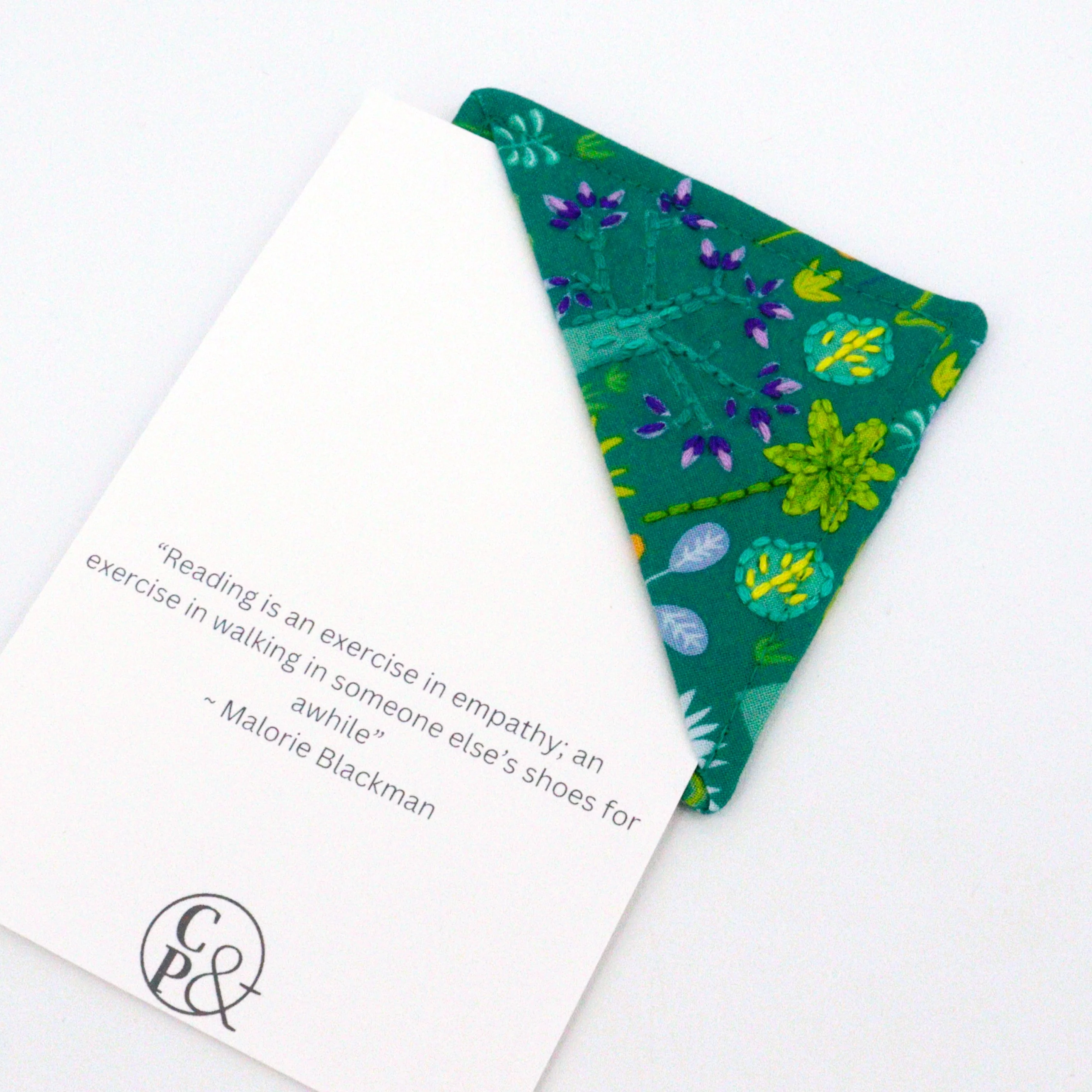Embroidered Fabric Bookmark Corners - Image 14