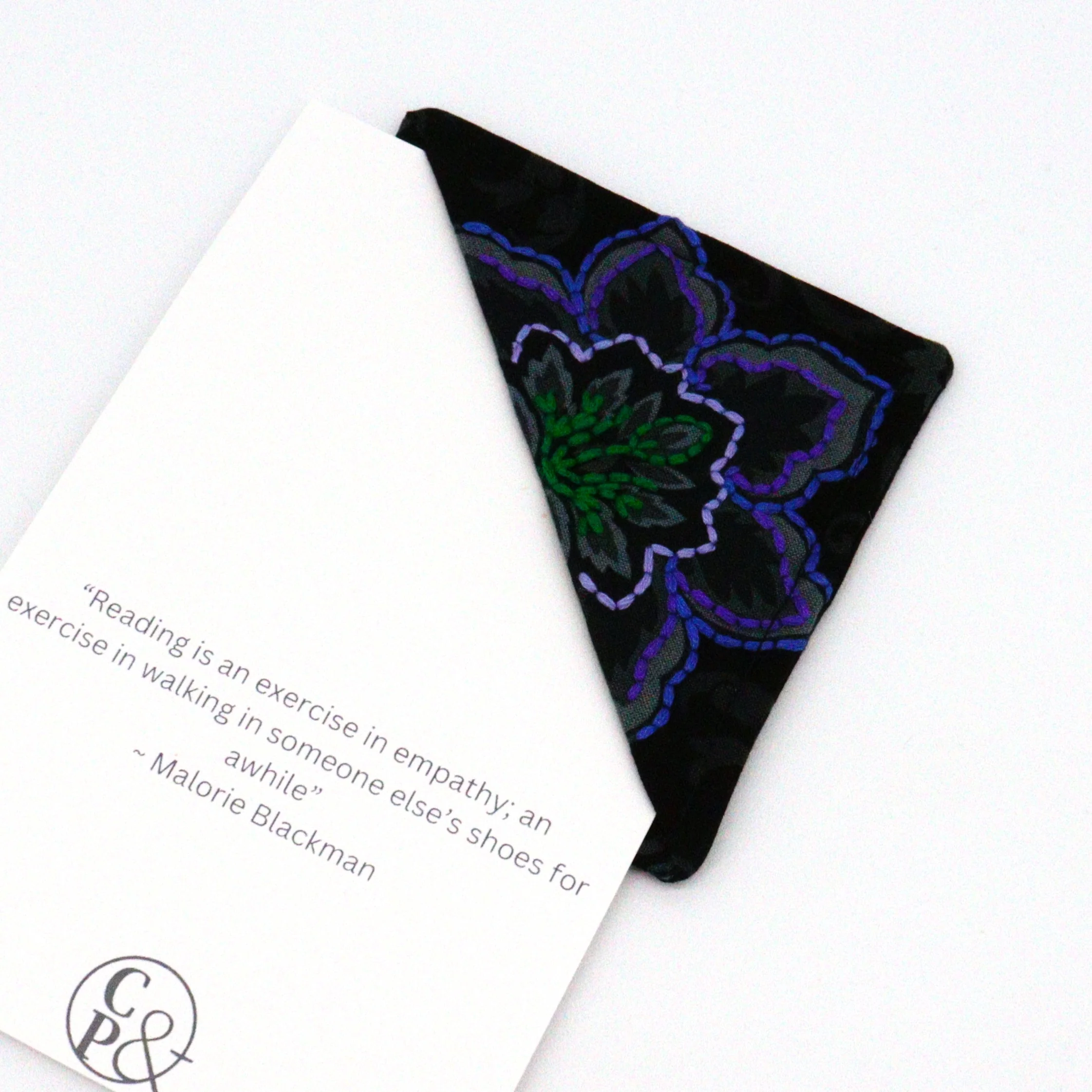 Embroidered Fabric Bookmark Corners - Image 16