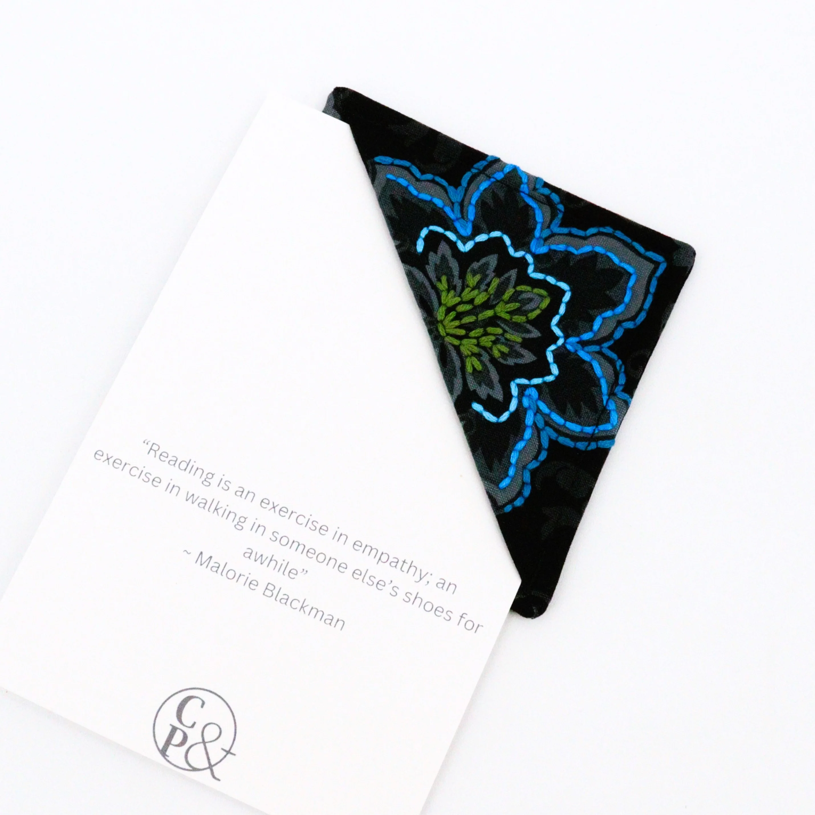 Embroidered Fabric Bookmark Corners - Image 4