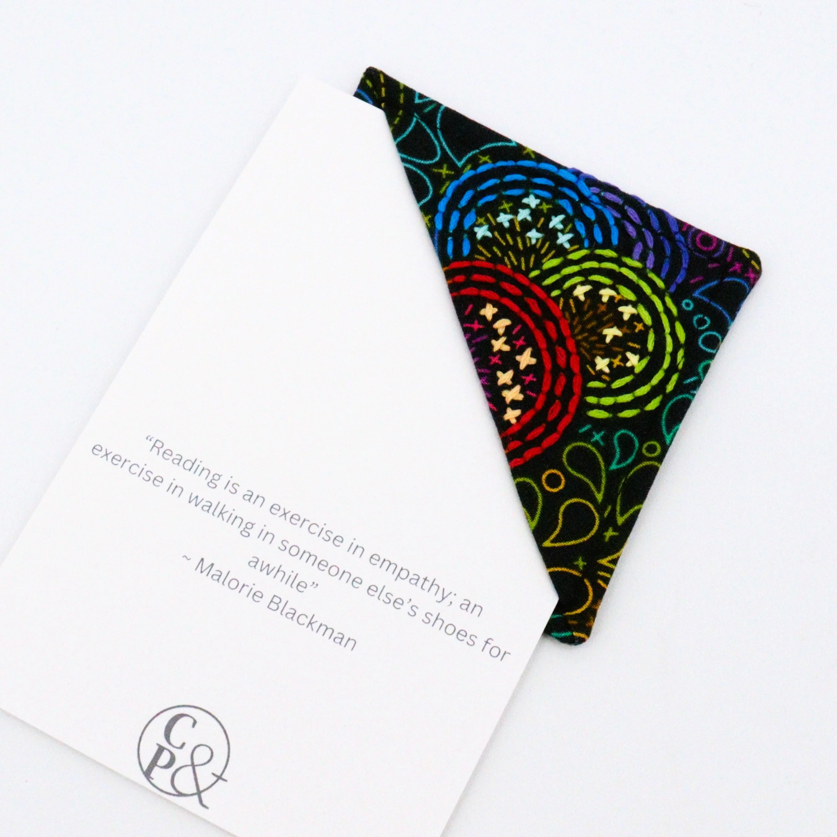 Embroidered Fabric Bookmark Corners - Image 6