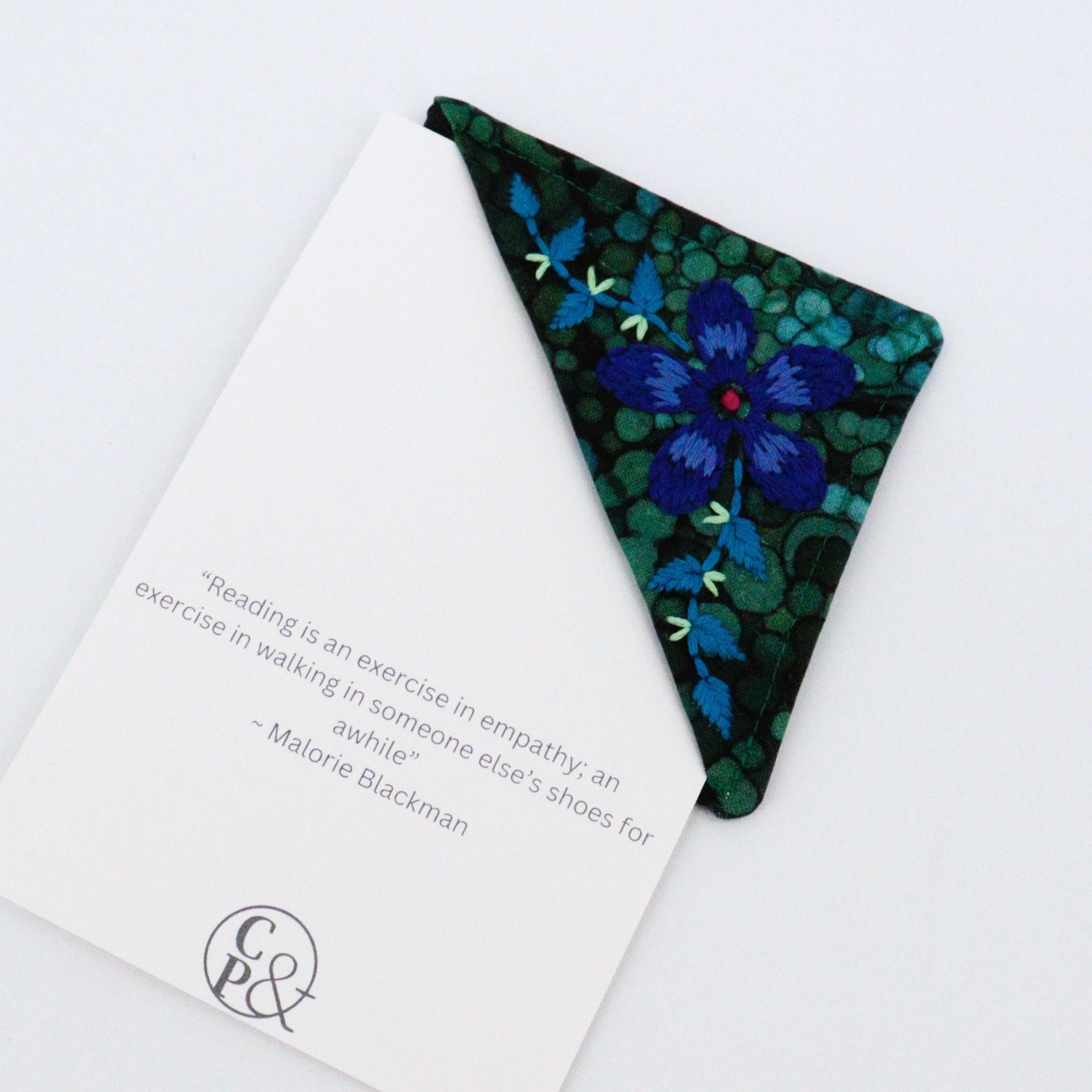 Embroidered Fabric Bookmark Corners - Image 7