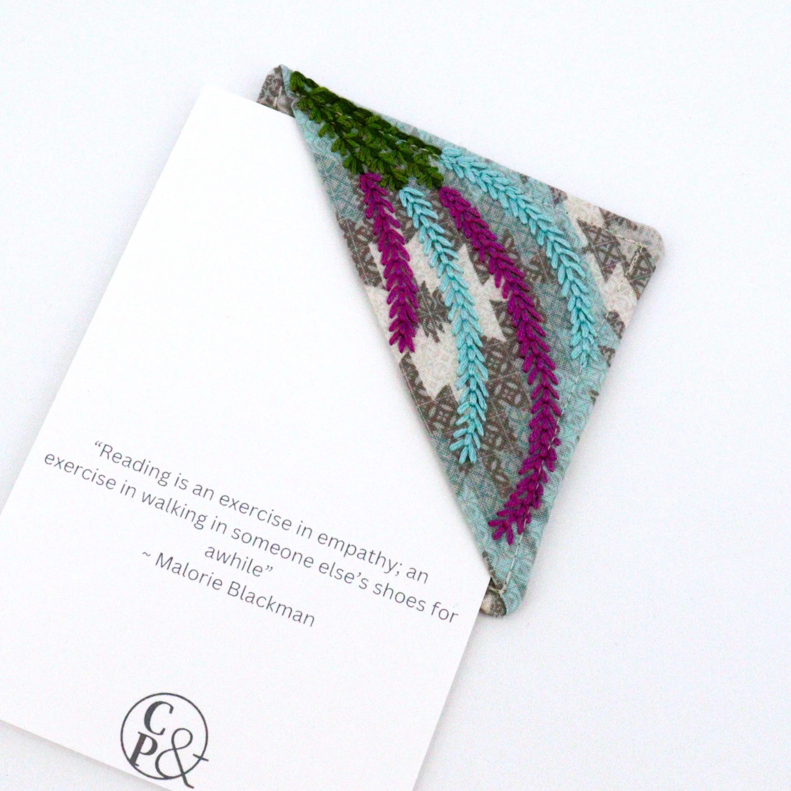 Embroidered Fabric Bookmark Corners - Image 8