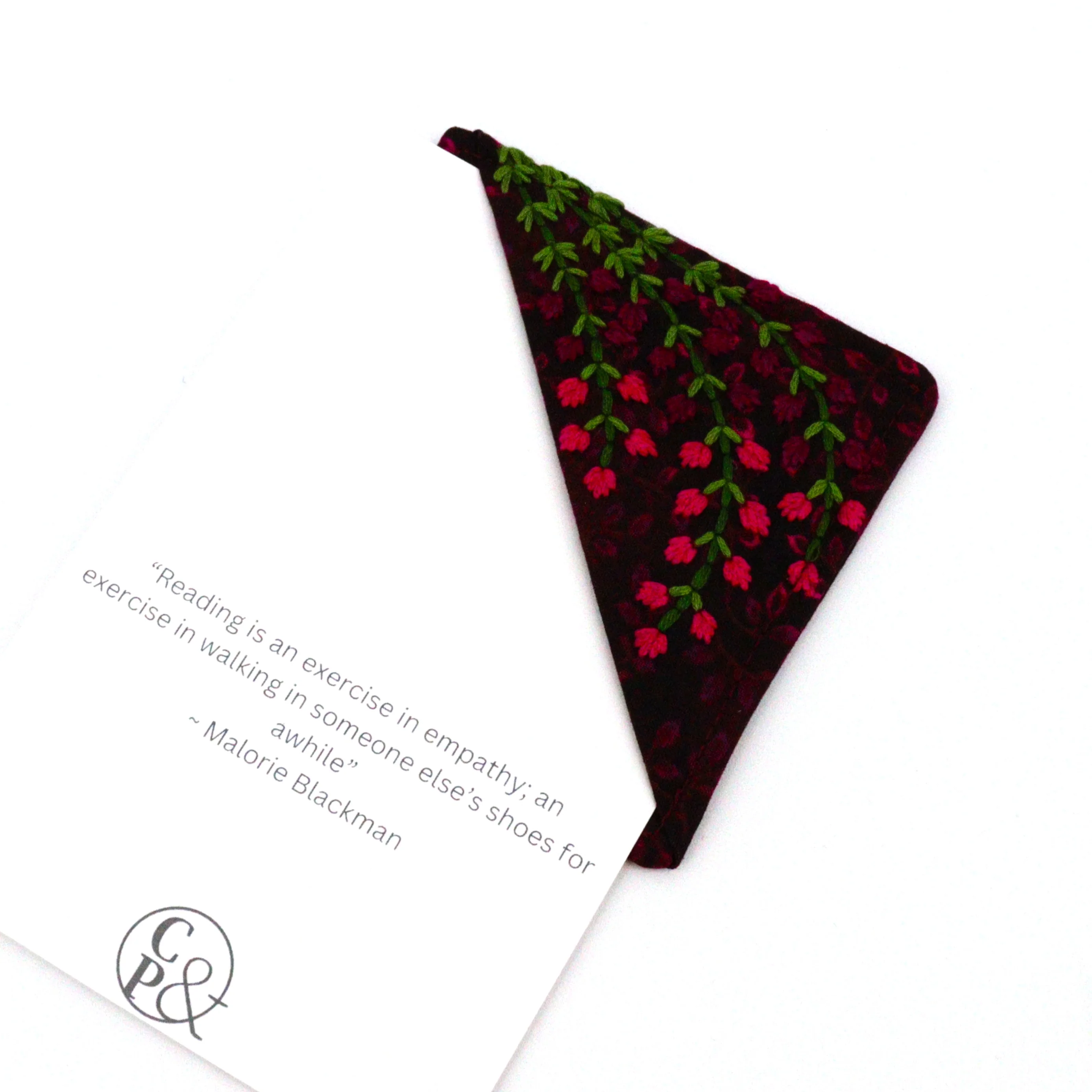 Embroidered Fabric Bookmark Corners - Image 9