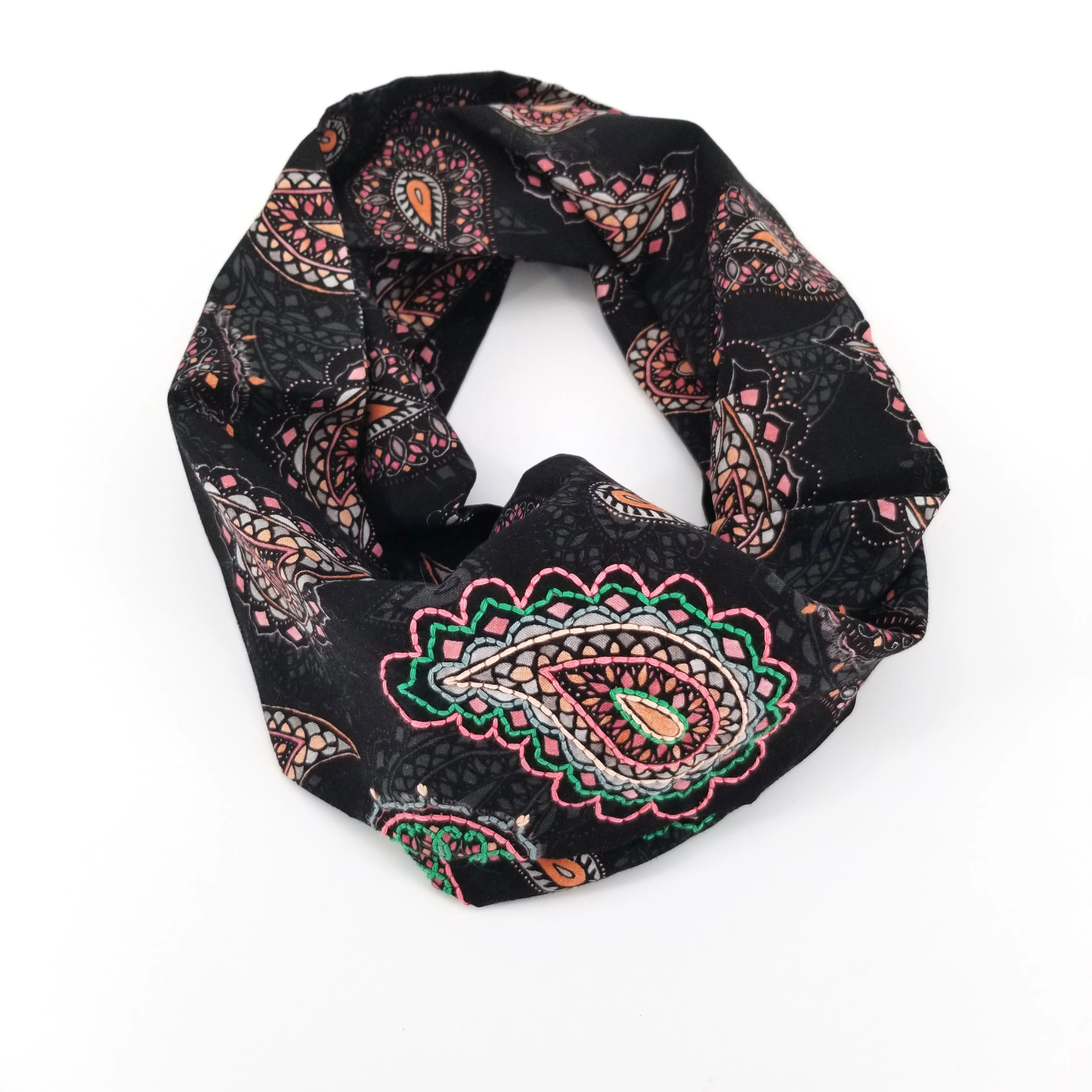 Hand Embroidered Infinity Scarf - Image 13