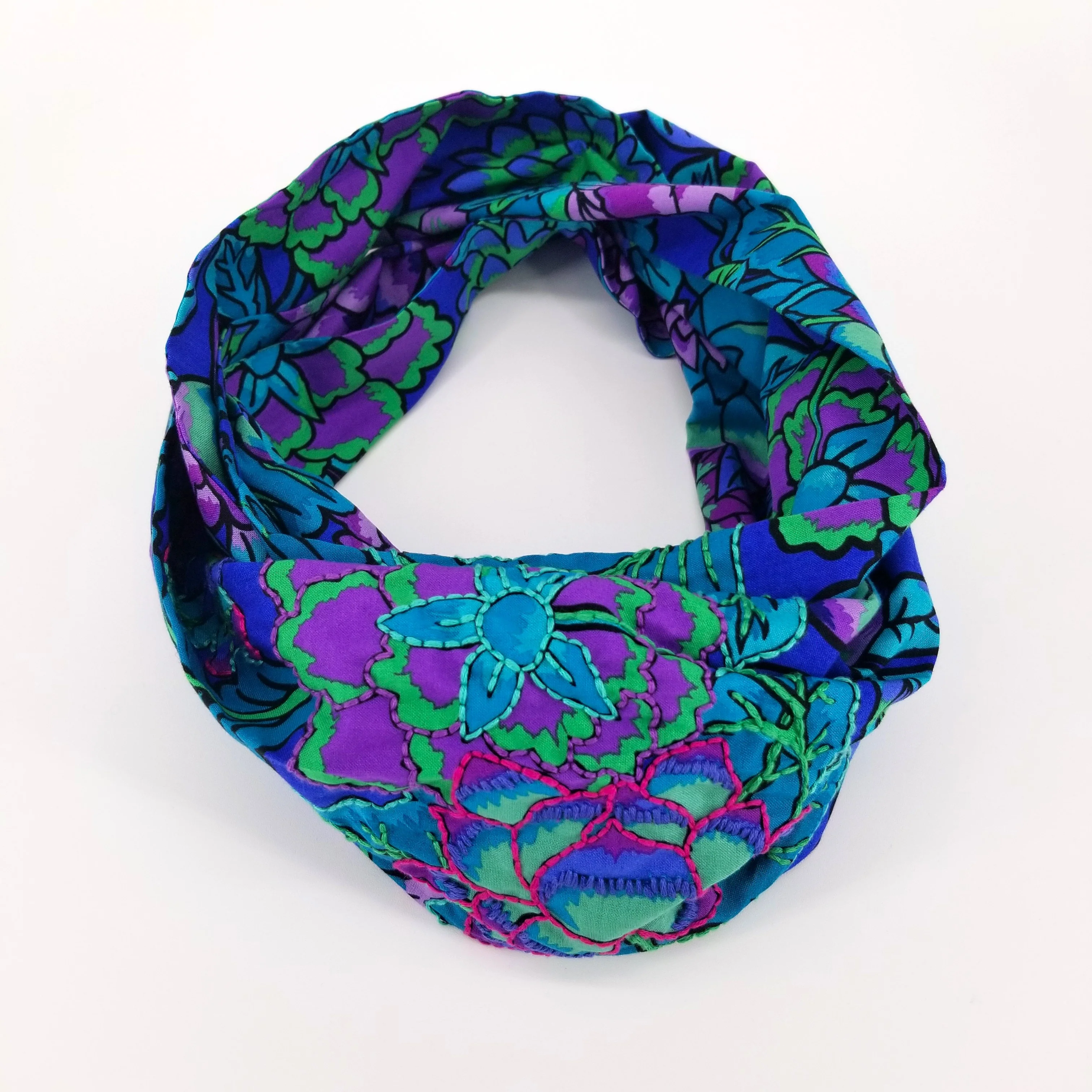 Hand Embroidered Infinity Scarf - Image 3