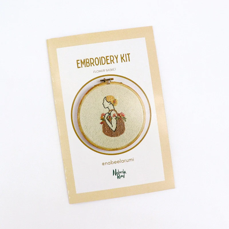 'Flower Basket' Embroidery Kit - Image 2