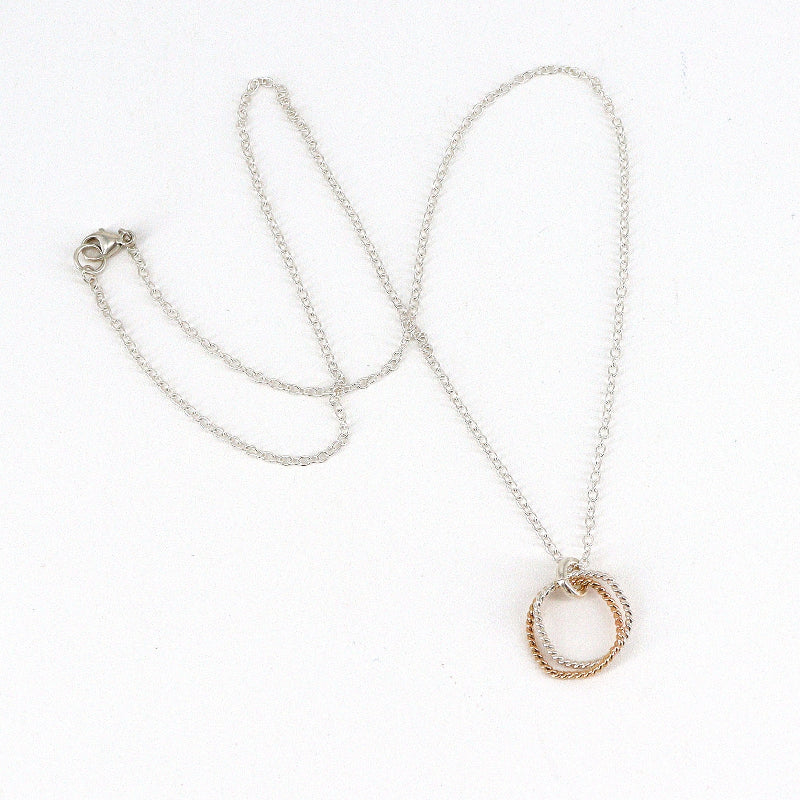 'Entwined Collection' Entwined Gold & Silver Pendant Necklace
