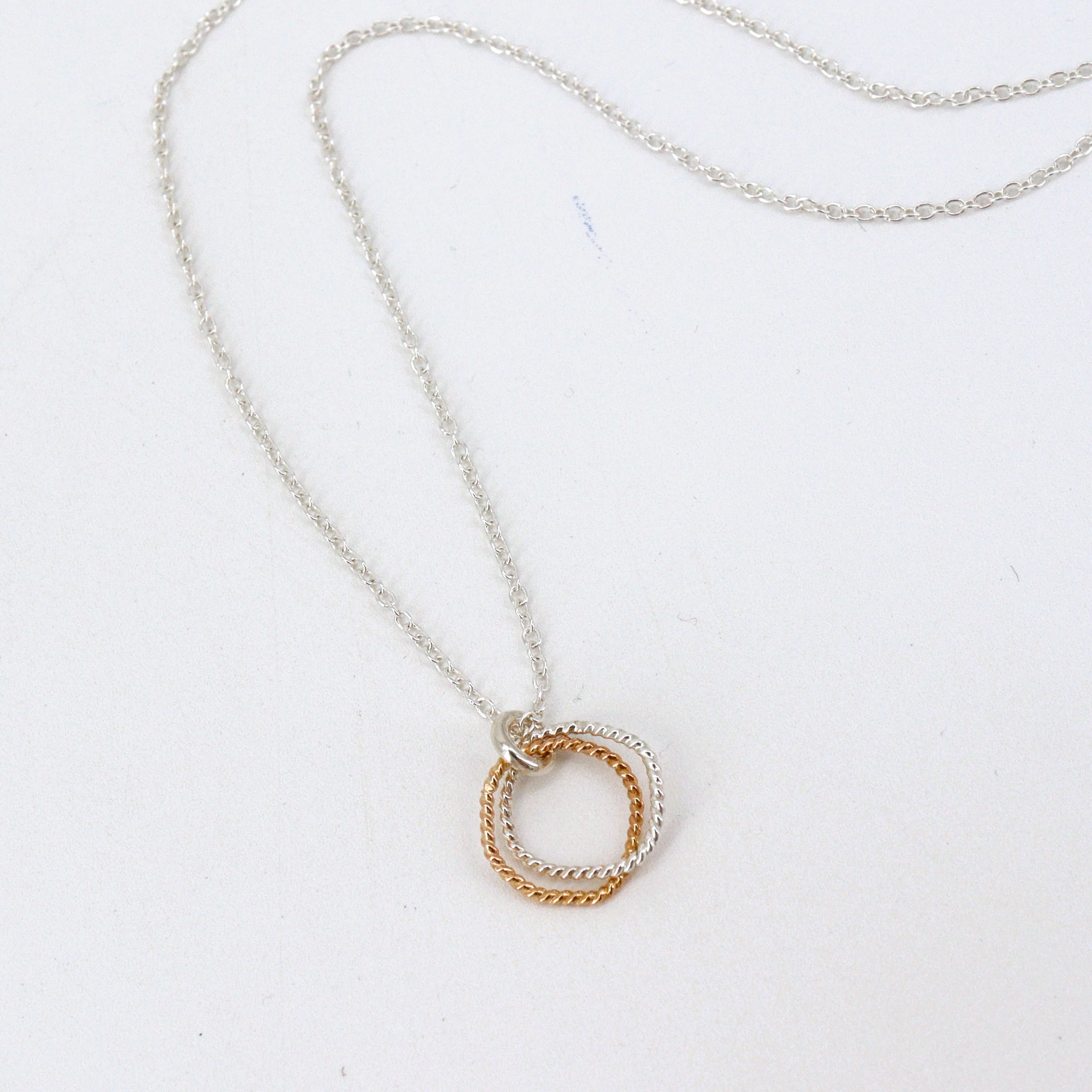 'Entwined Collection' Entwined Gold & Silver Pendant Necklace - Image 2
