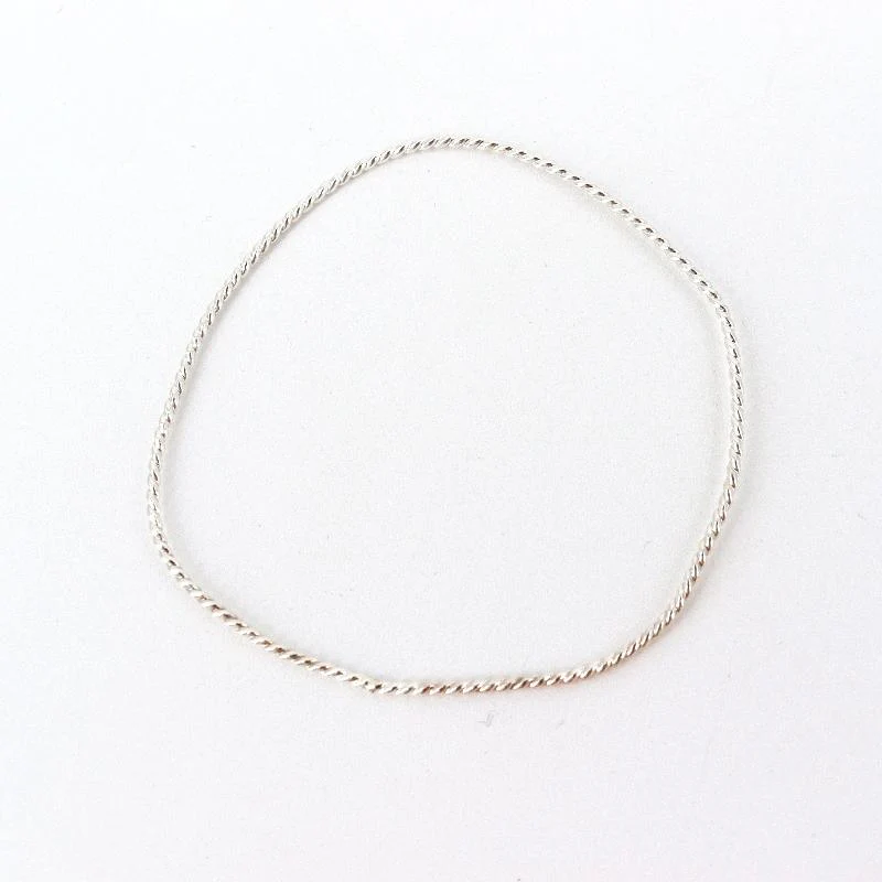 'Entwined Collection' Freeform Silver Bangle