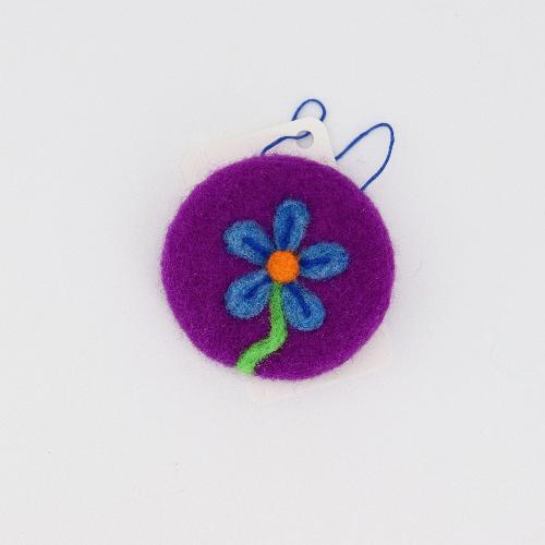 Flat Felted Flower Ornaments - Image 3