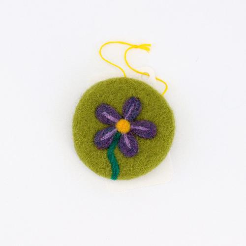 Flat Felted Flower Ornaments - Image 4