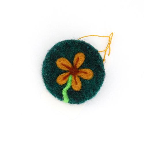 Flat Felted Flower Ornaments - Image 5